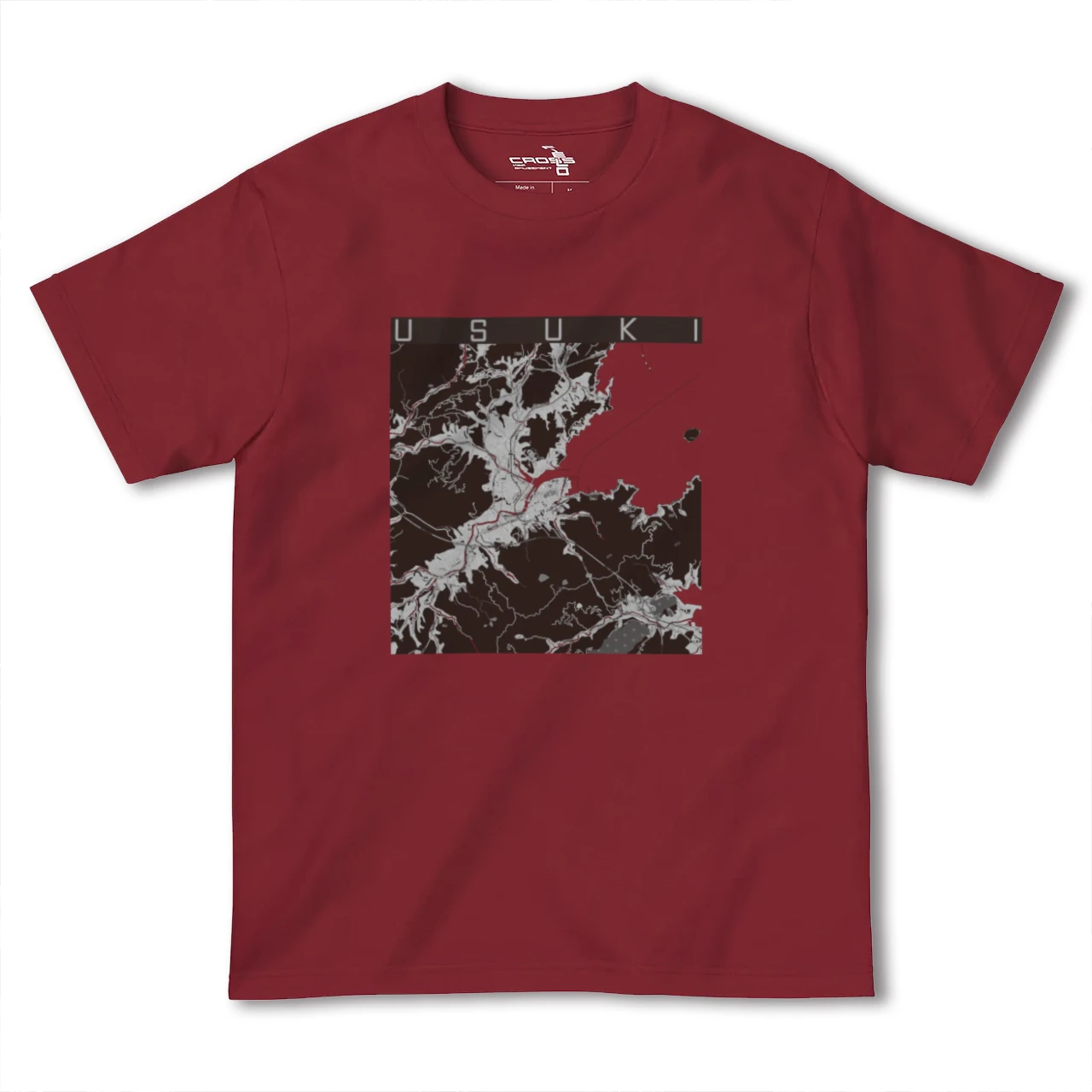 【臼杵(大分県)】地図柄ヘビーウェイトTシャツ