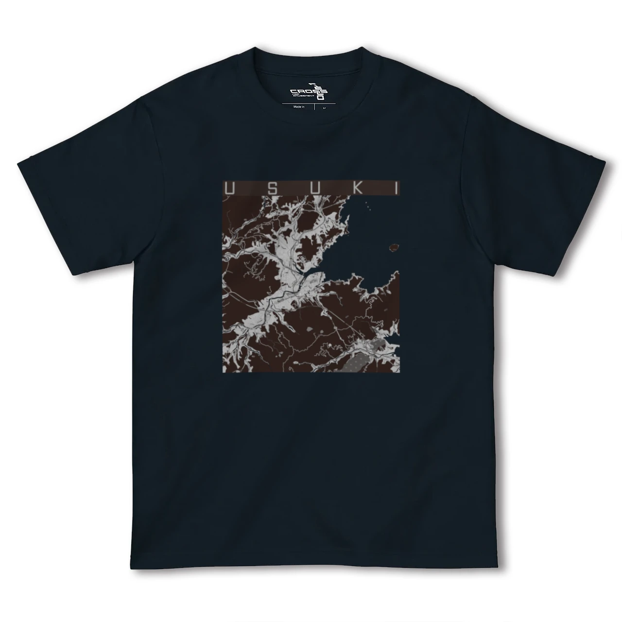 【臼杵(大分県)】地図柄ヘビーウェイトTシャツ