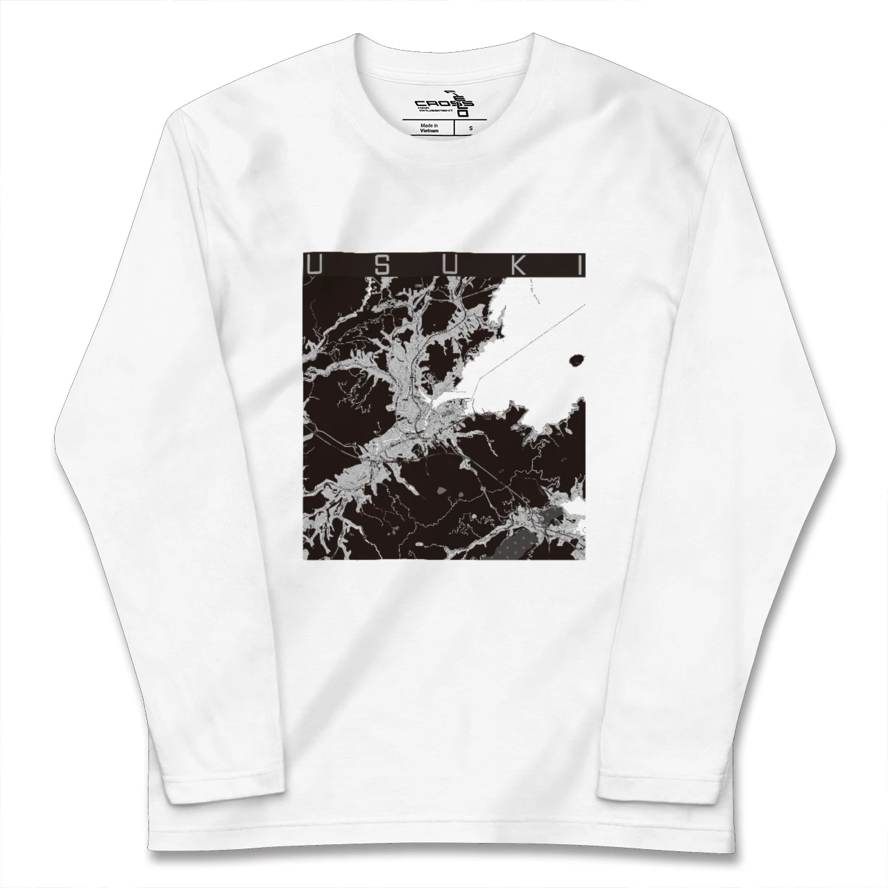 【臼杵(大分県)】地図柄ロングスリーブTシャツ