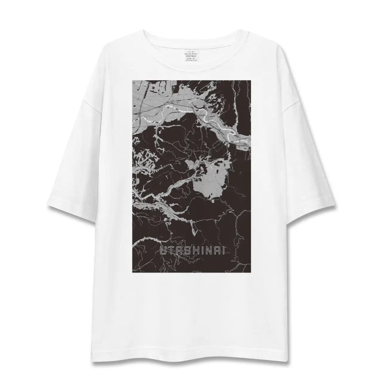 【歌志内(北海道)】地図柄ビッグシルエットTシャツ