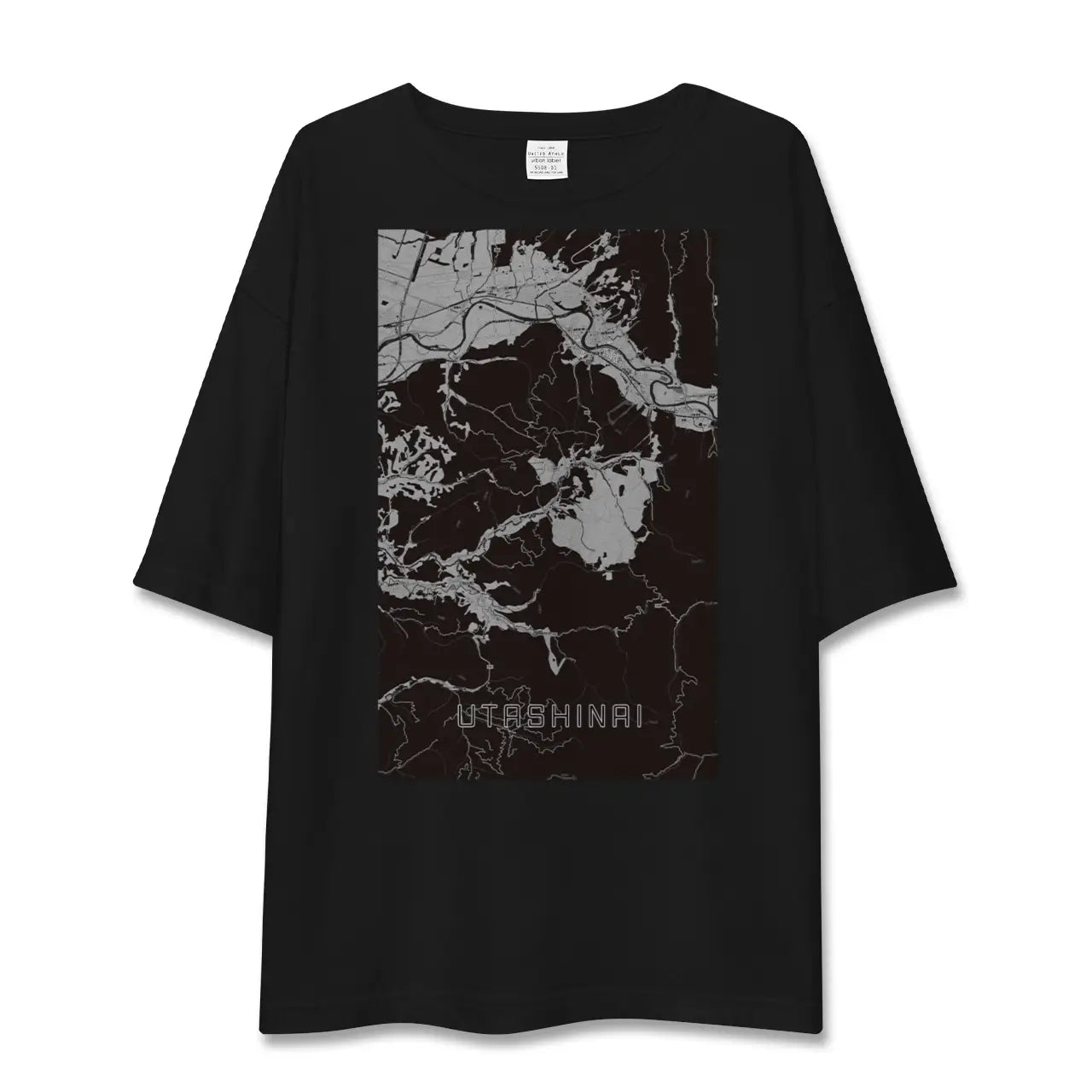 【歌志内(北海道)】地図柄ビッグシルエットTシャツ