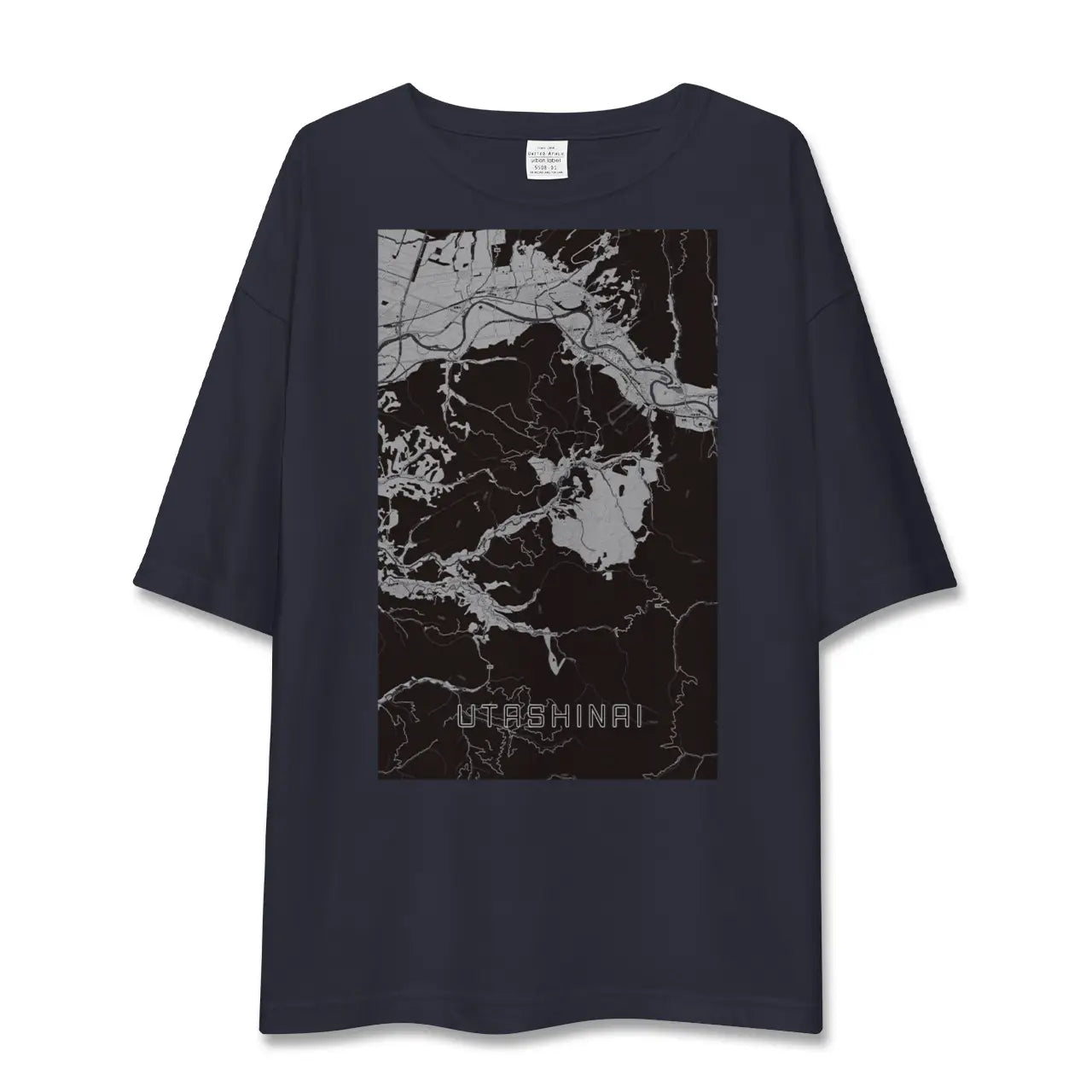 【歌志内(北海道)】地図柄ビッグシルエットTシャツ