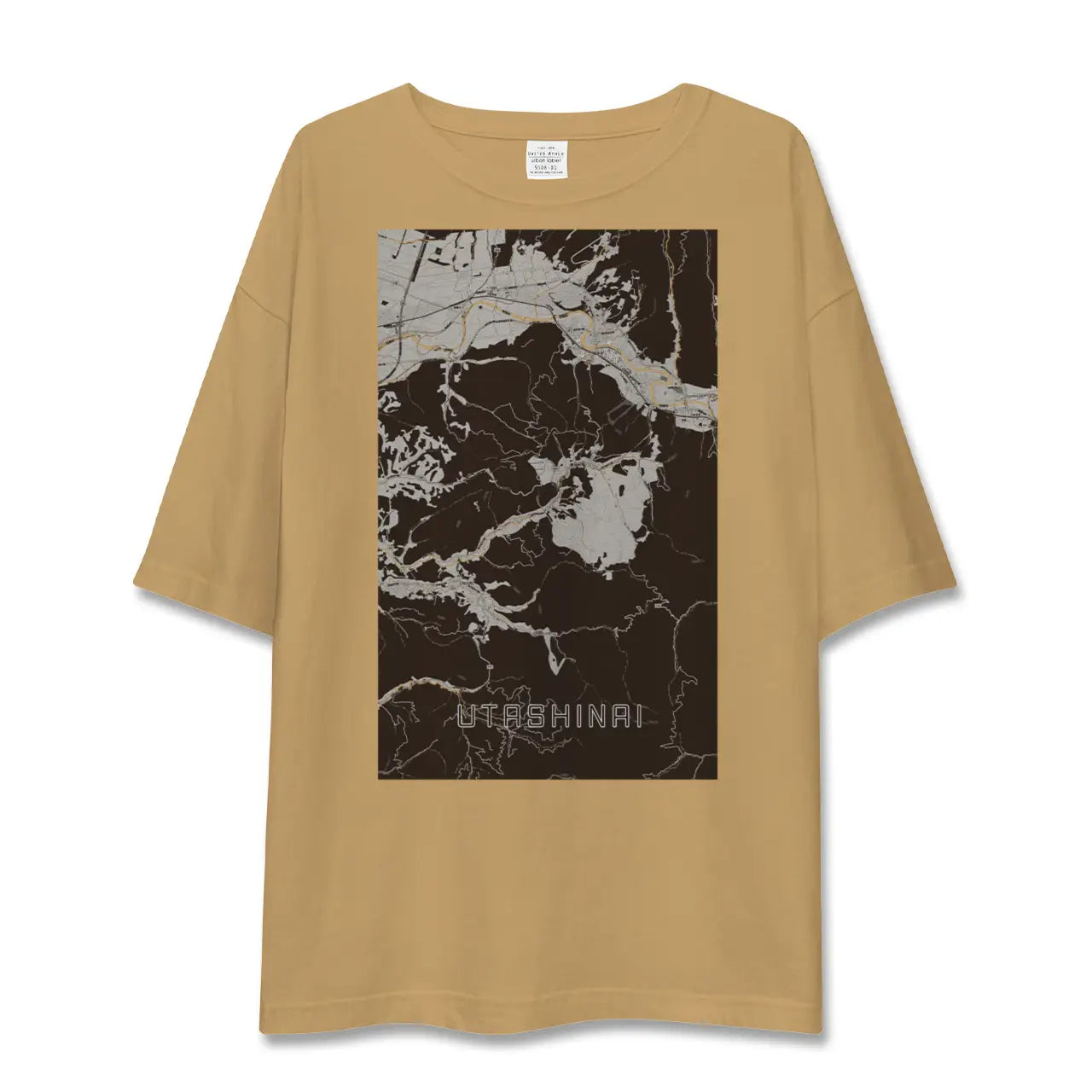 【歌志内(北海道)】地図柄ビッグシルエットTシャツ