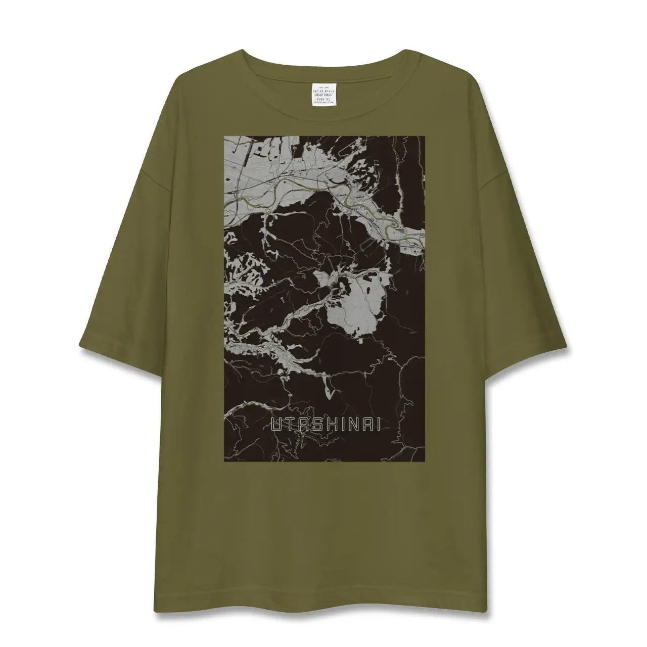 【歌志内(北海道)】地図柄ビッグシルエットTシャツ