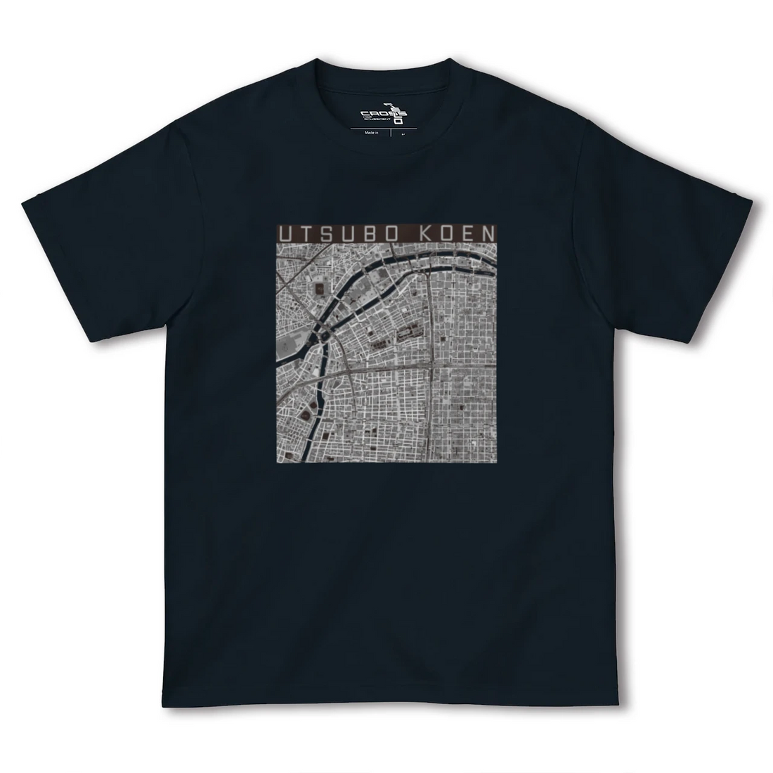 【靱公園(大阪府)】地図柄ヘビーウェイトTシャツ