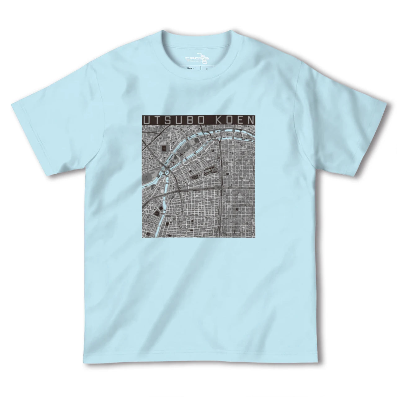 【靱公園(大阪府)】地図柄ヘビーウェイトTシャツ
