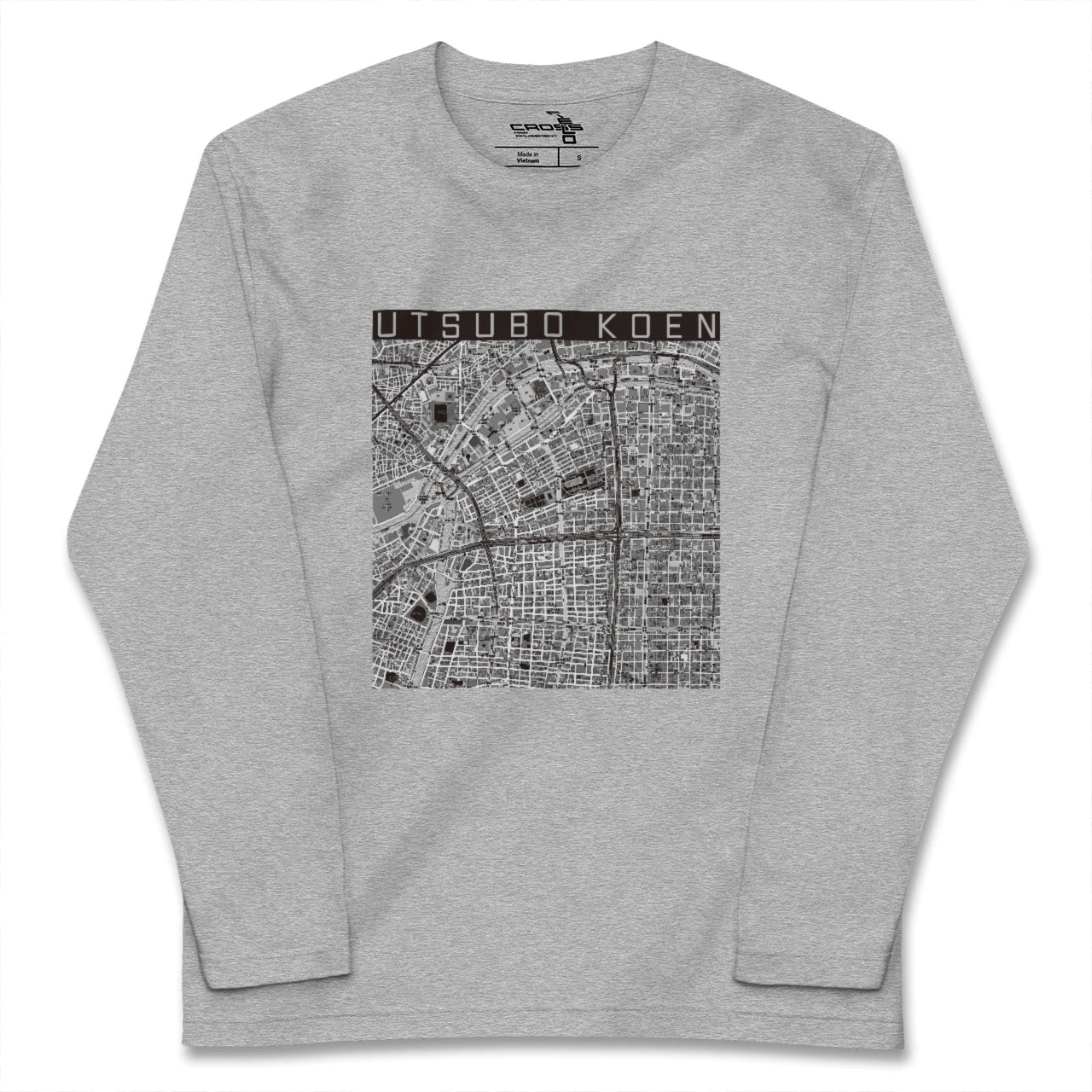 【靱公園(大阪府)】地図柄ロングスリーブTシャツ