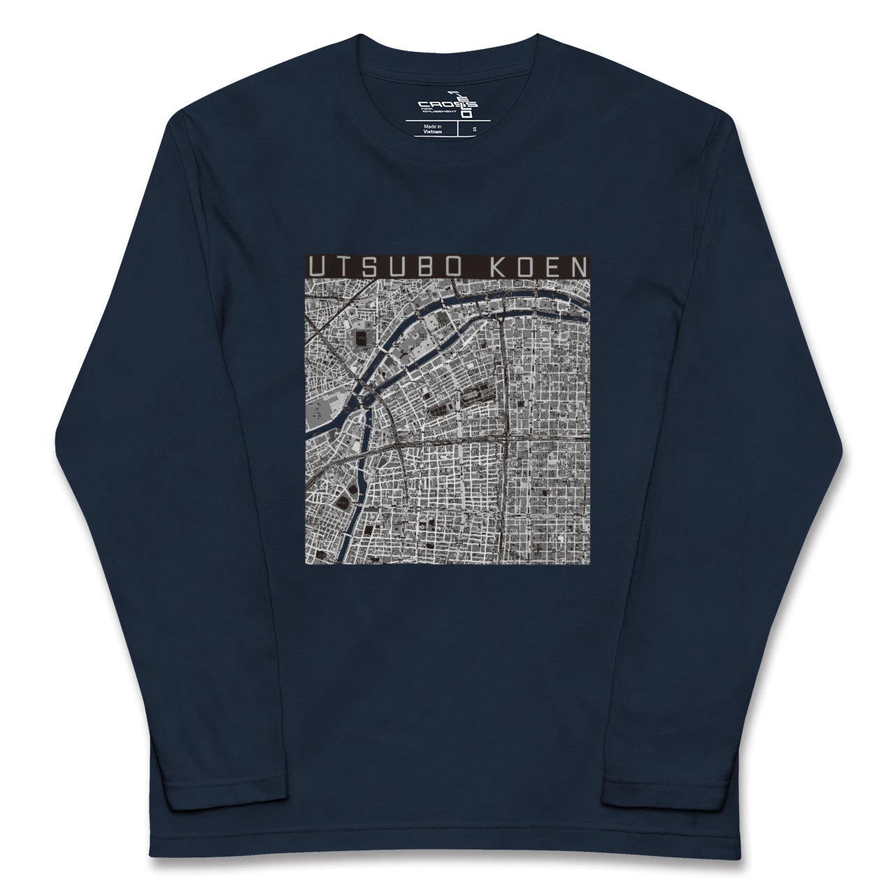 【靱公園(大阪府)】地図柄ロングスリーブTシャツ