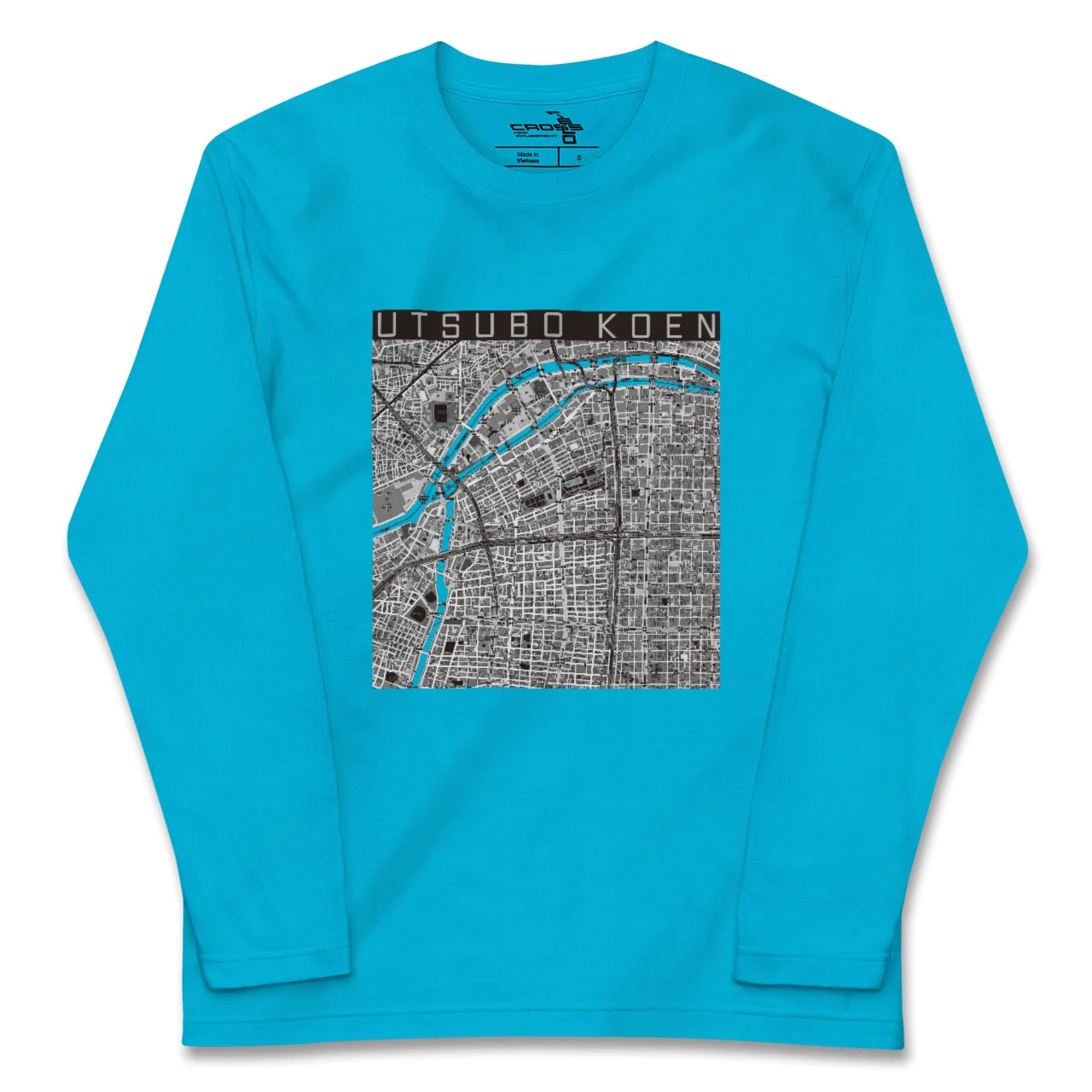【靱公園(大阪府)】地図柄ロングスリーブTシャツ