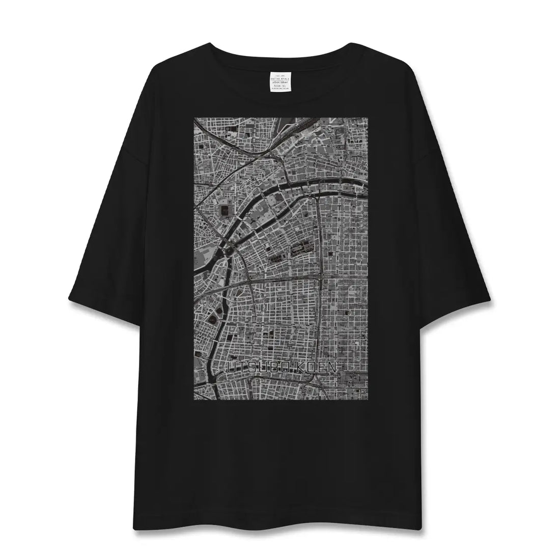 【靱公園(大阪府)】地図柄ビッグシルエットTシャツ