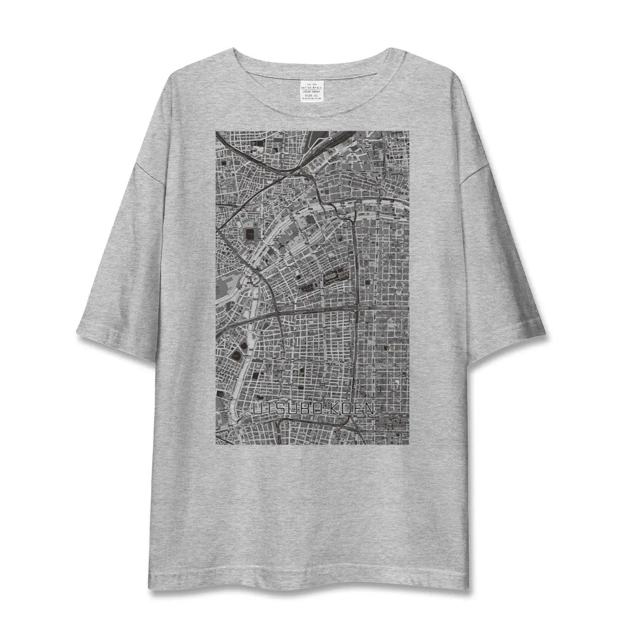 【靱公園(大阪府)】地図柄ビッグシルエットTシャツ