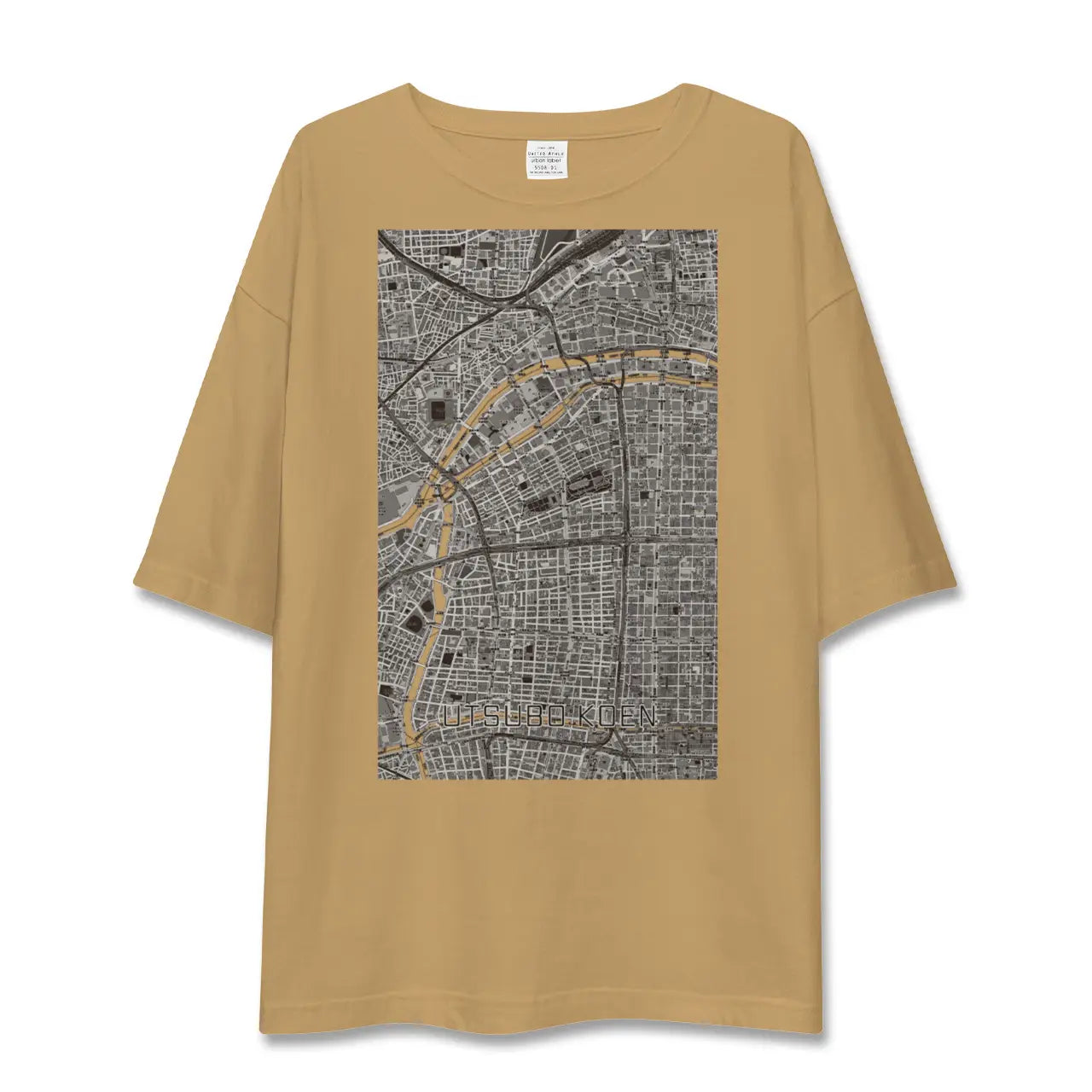 【靱公園(大阪府)】地図柄ビッグシルエットTシャツ