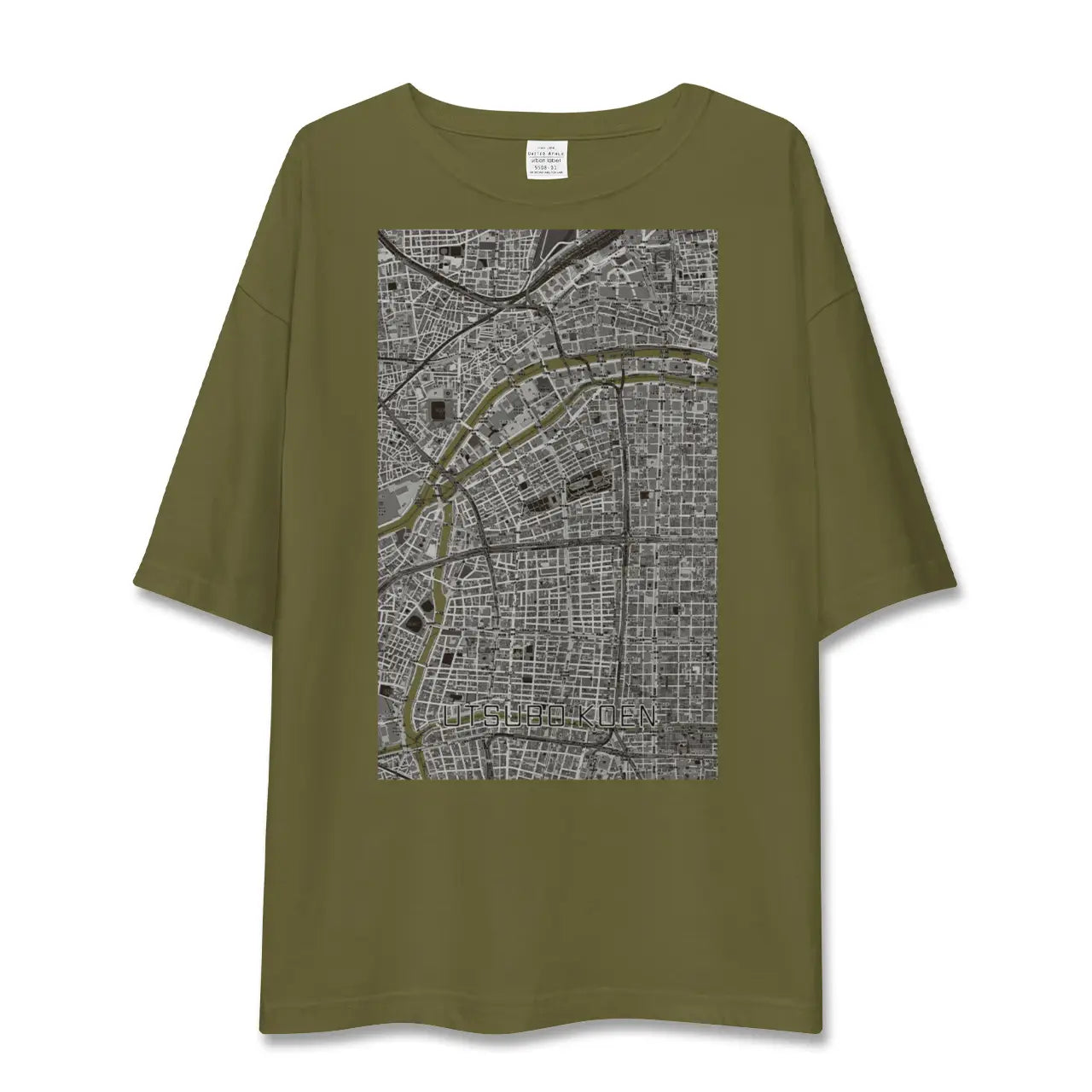 【靱公園(大阪府)】地図柄ビッグシルエットTシャツ
