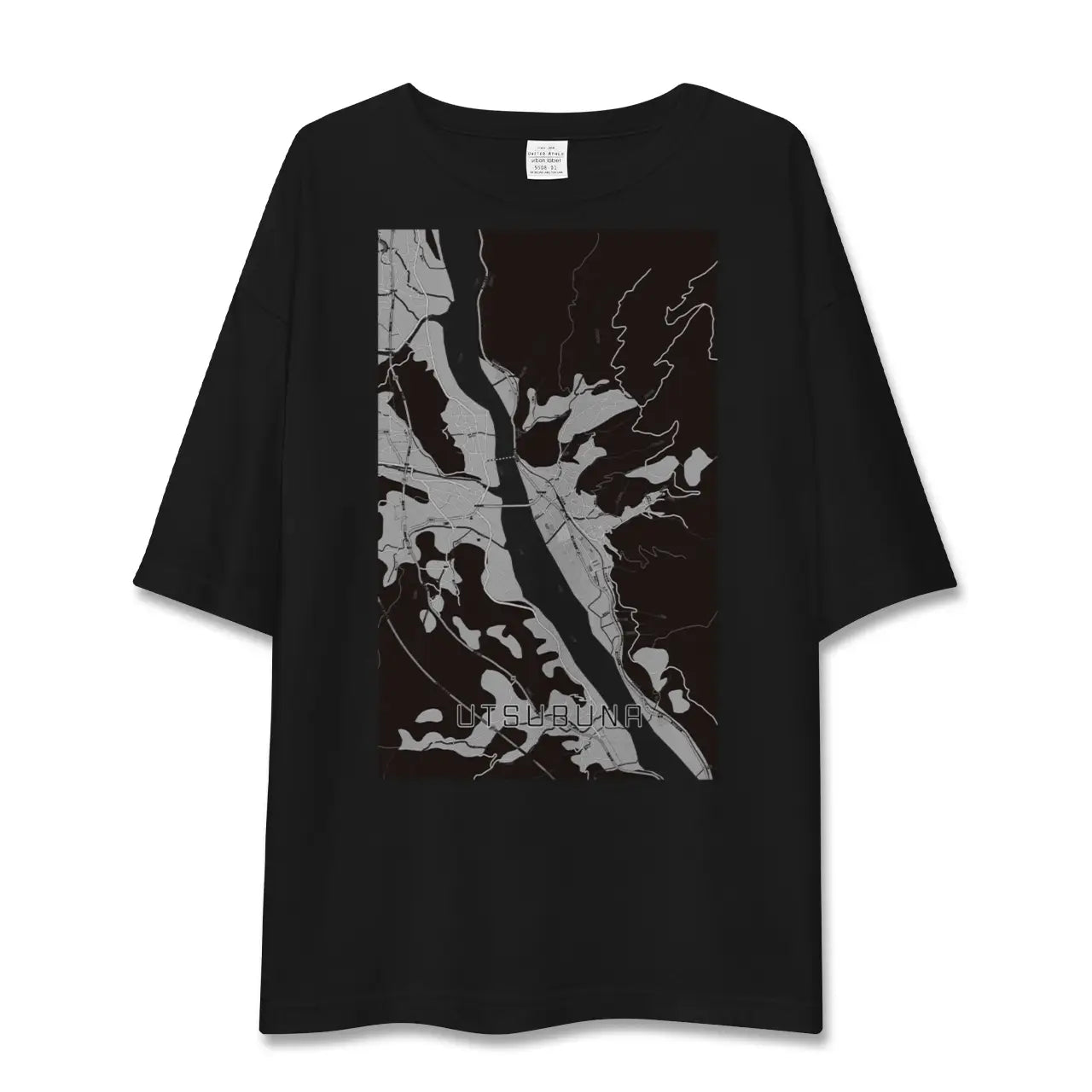 【内船(山梨県)】地図柄ビッグシルエットTシャツ