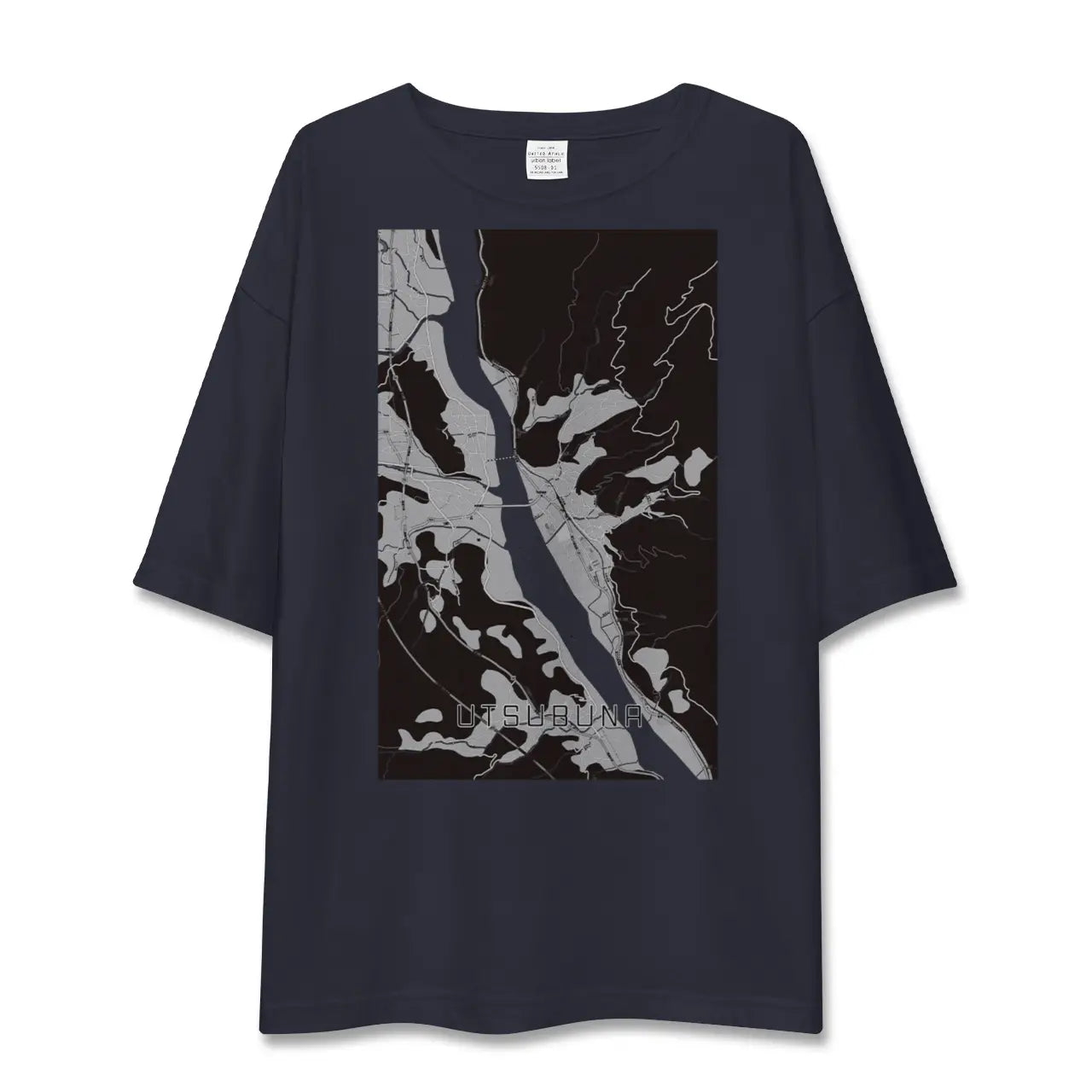 【内船(山梨県)】地図柄ビッグシルエットTシャツ