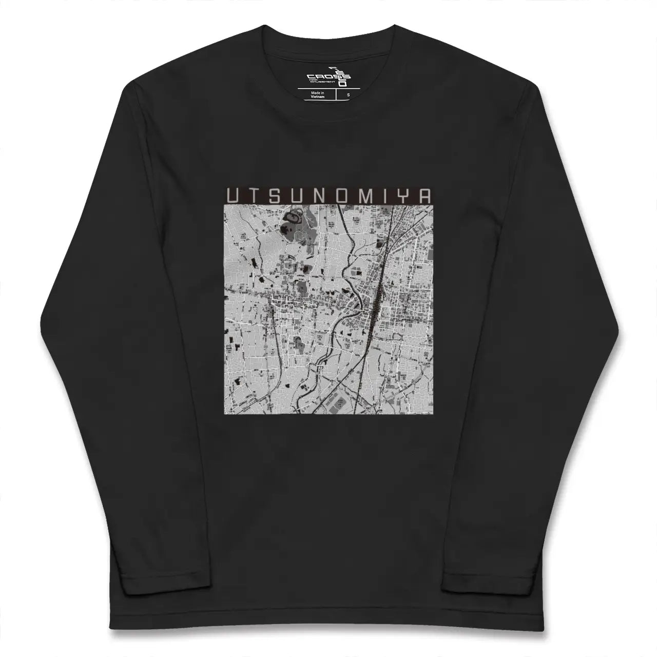 【宇都宮(栃木県)】地図柄ロングスリーブTシャツ