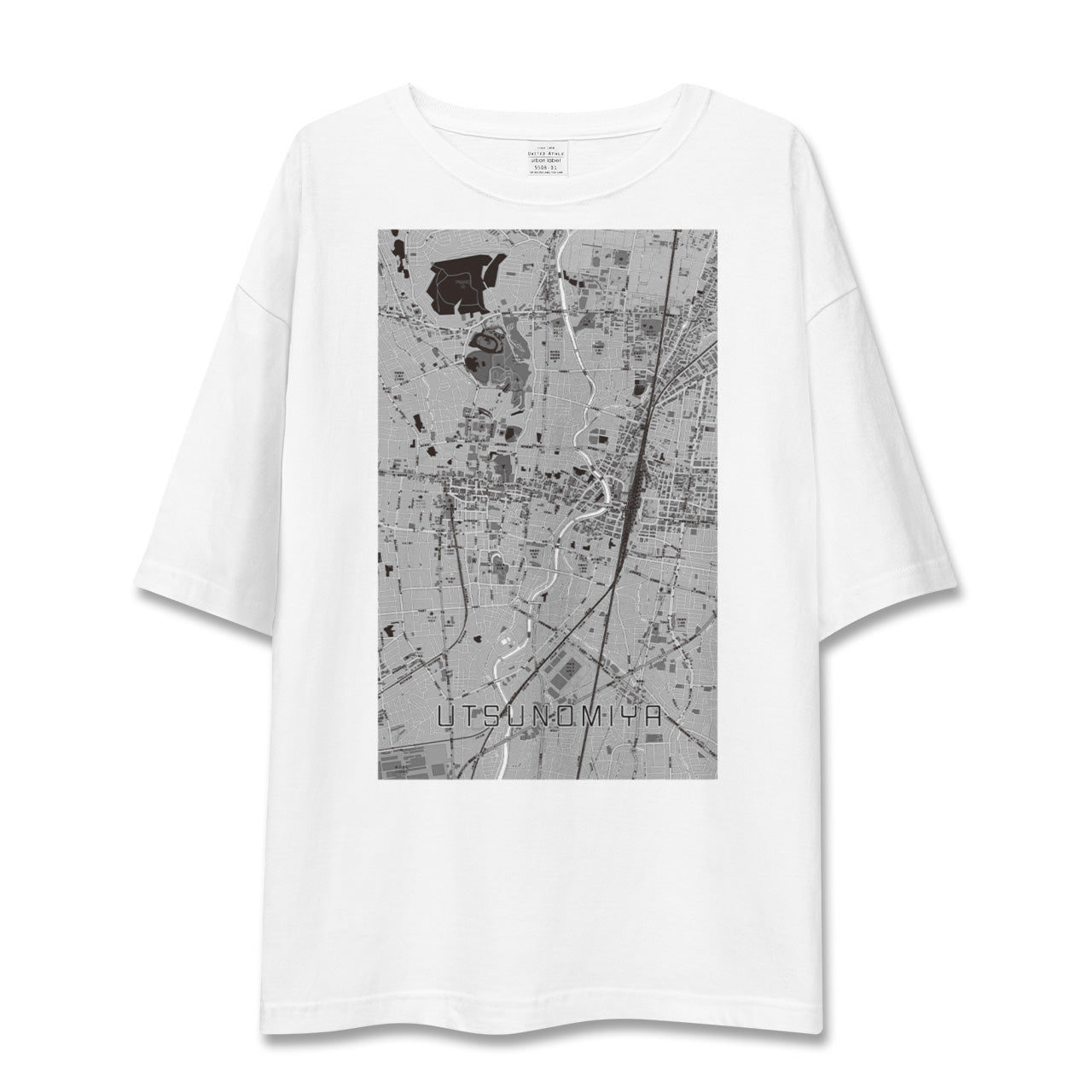 【宇都宮(栃木県)】地図柄ビッグシルエットTシャツ