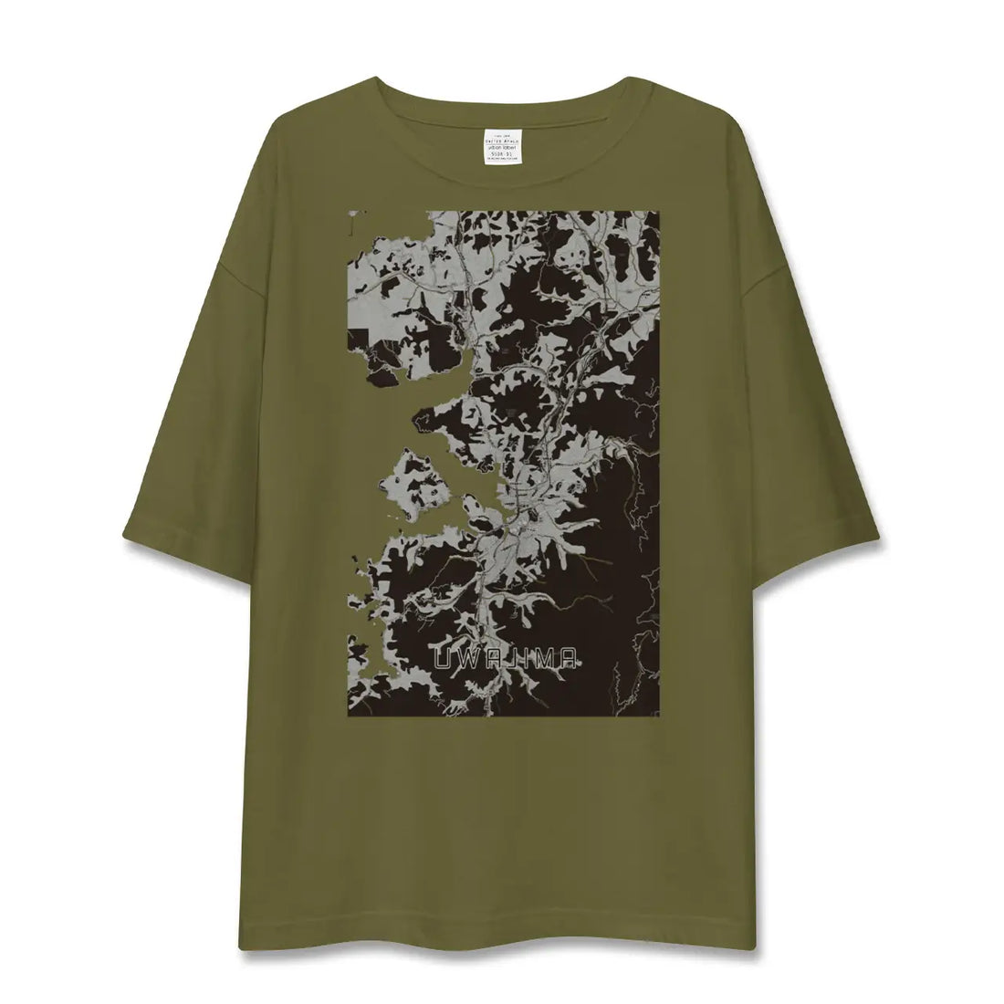 【宇和島(愛媛県)】地図柄ビッグシルエットTシャツ