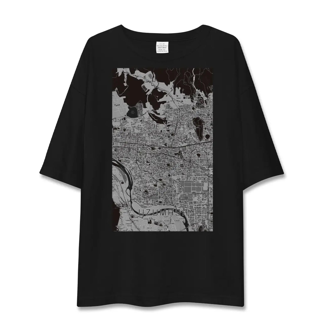 【太秦(京都府)】地図柄ビッグシルエットTシャツ
