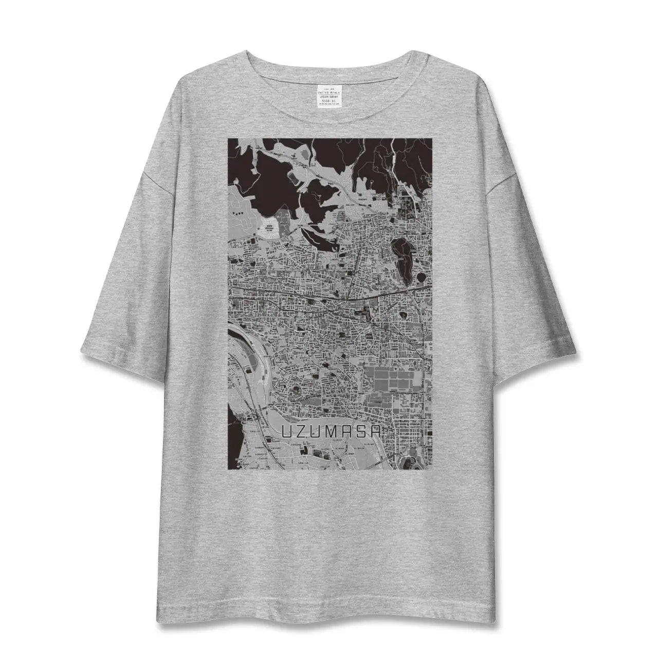 【太秦(京都府)】地図柄ビッグシルエットTシャツ
