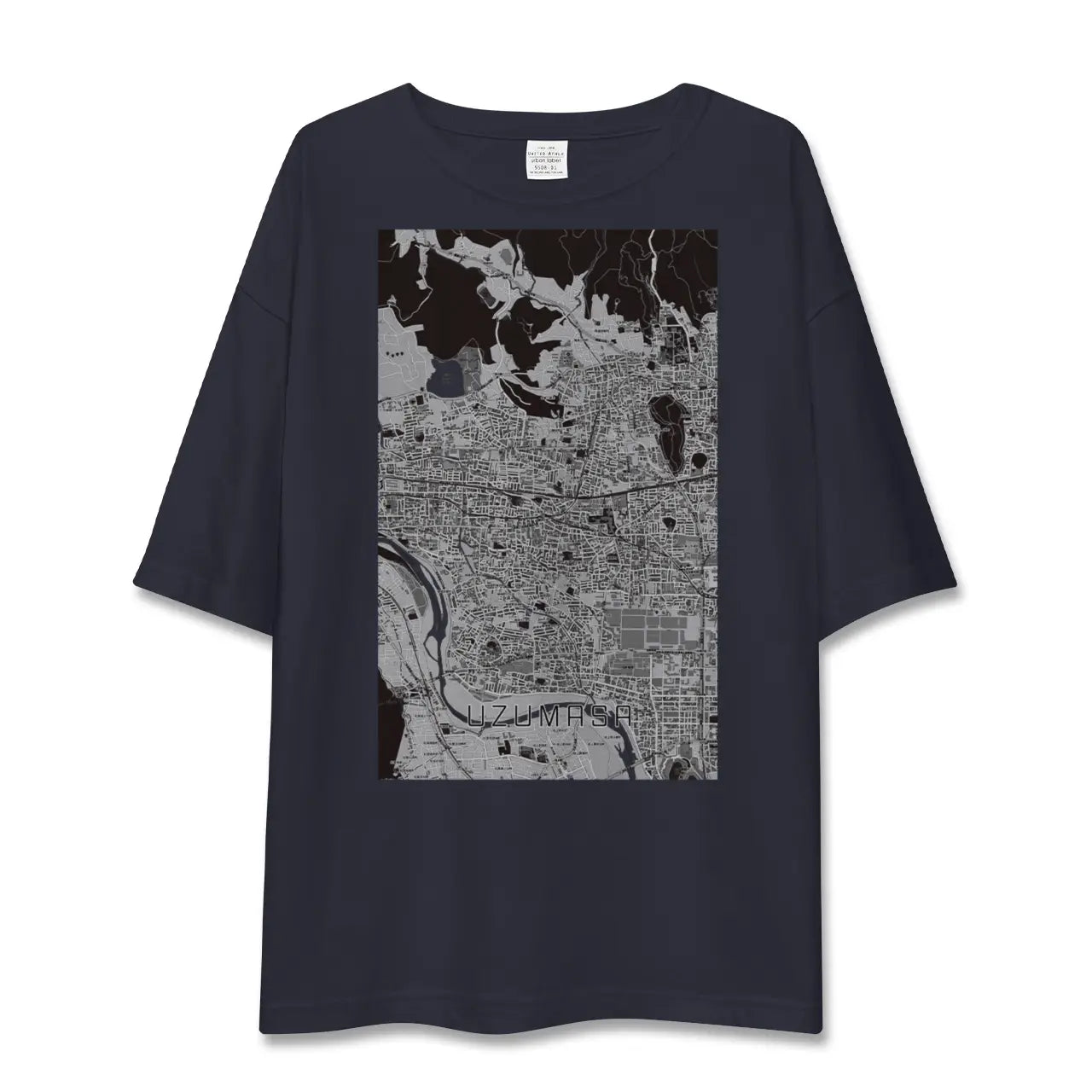 【太秦(京都府)】地図柄ビッグシルエットTシャツ