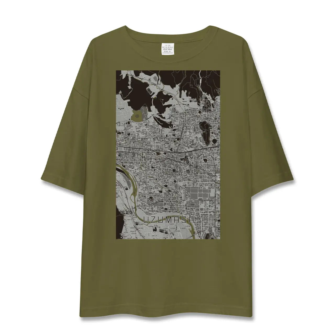 【太秦(京都府)】地図柄ビッグシルエットTシャツ