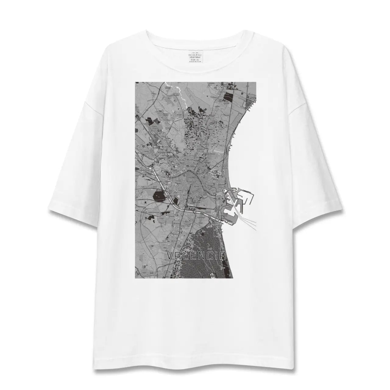 【バレンシア(スペイン)】地図柄ビッグシルエットTシャツ