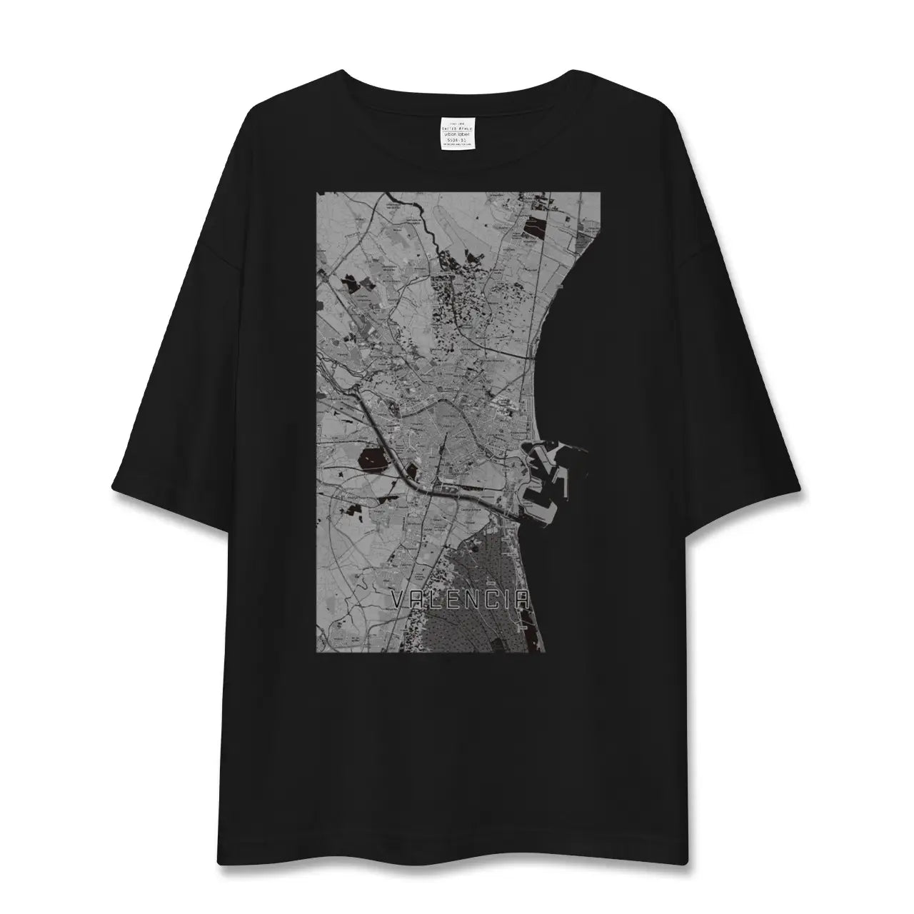 【バレンシア(スペイン)】地図柄ビッグシルエットTシャツ