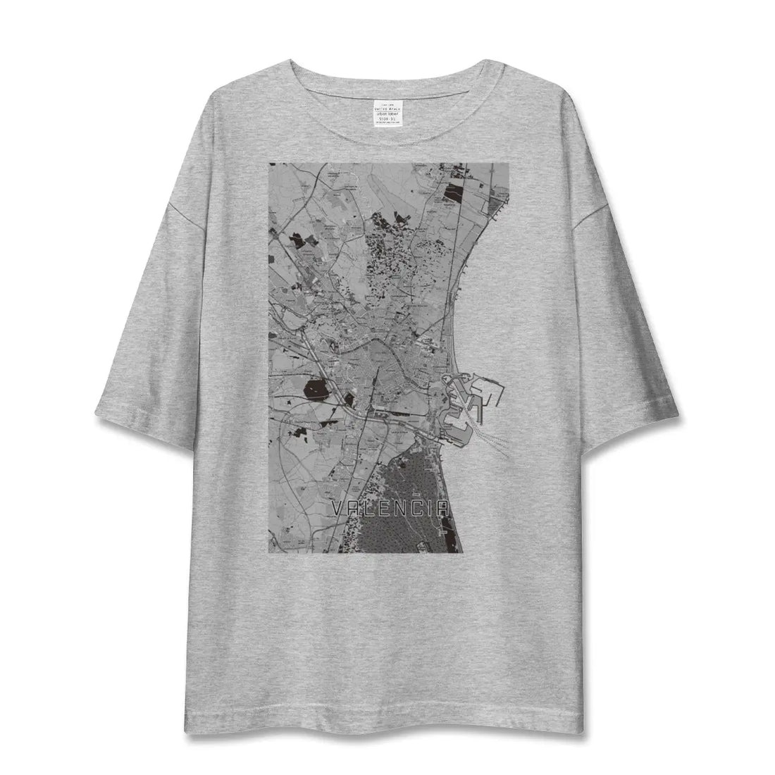 【バレンシア(スペイン)】地図柄ビッグシルエットTシャツ