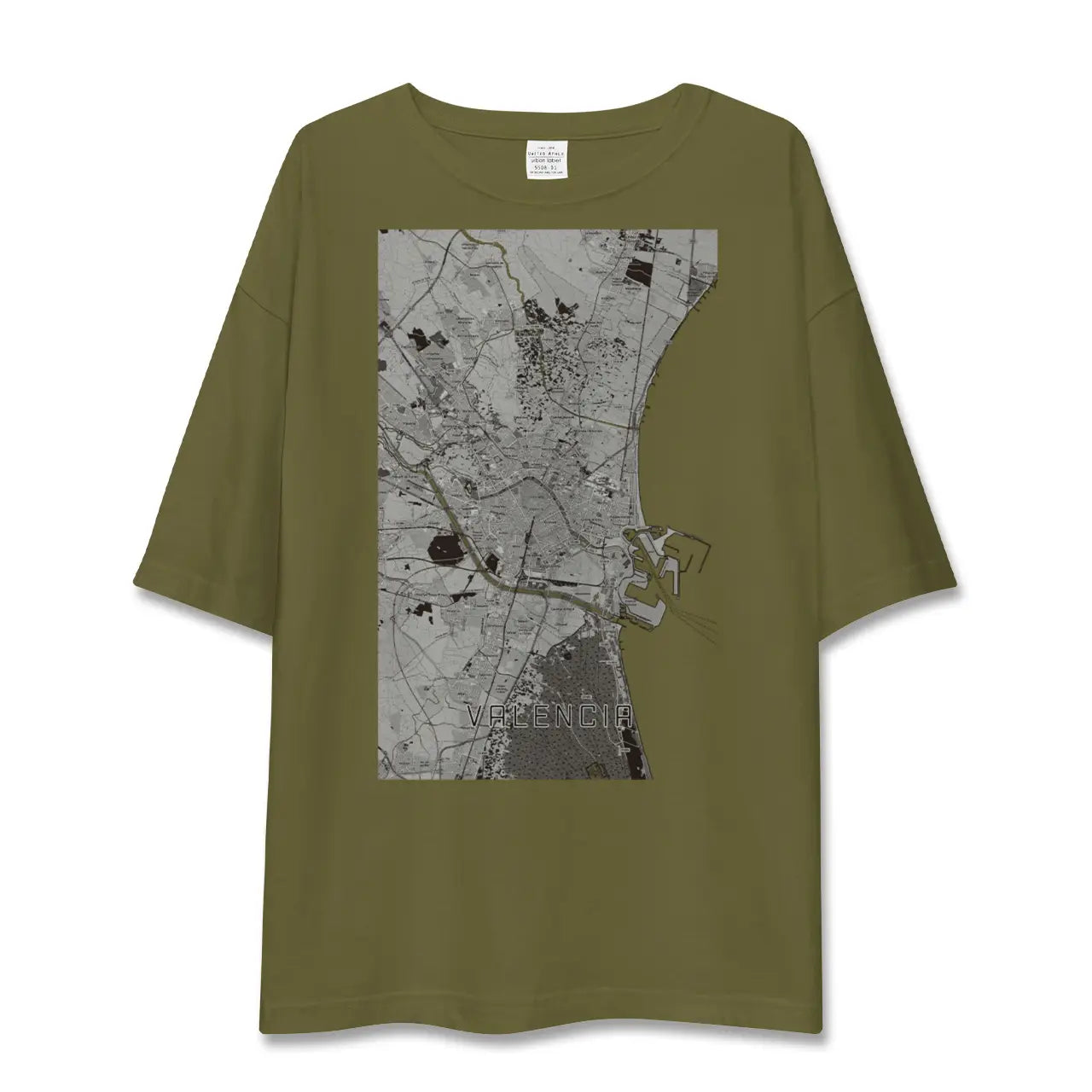 【バレンシア(スペイン)】地図柄ビッグシルエットTシャツ