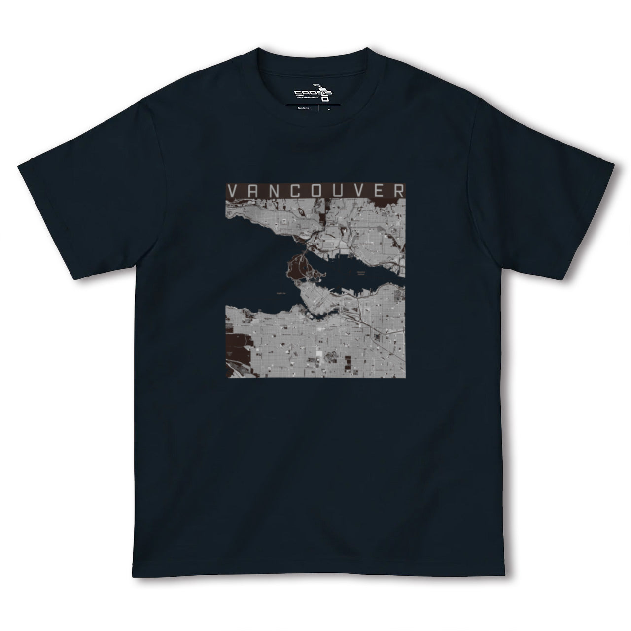 【バンクーバー(カナダ)】地図柄ヘビーウェイトTシャツ