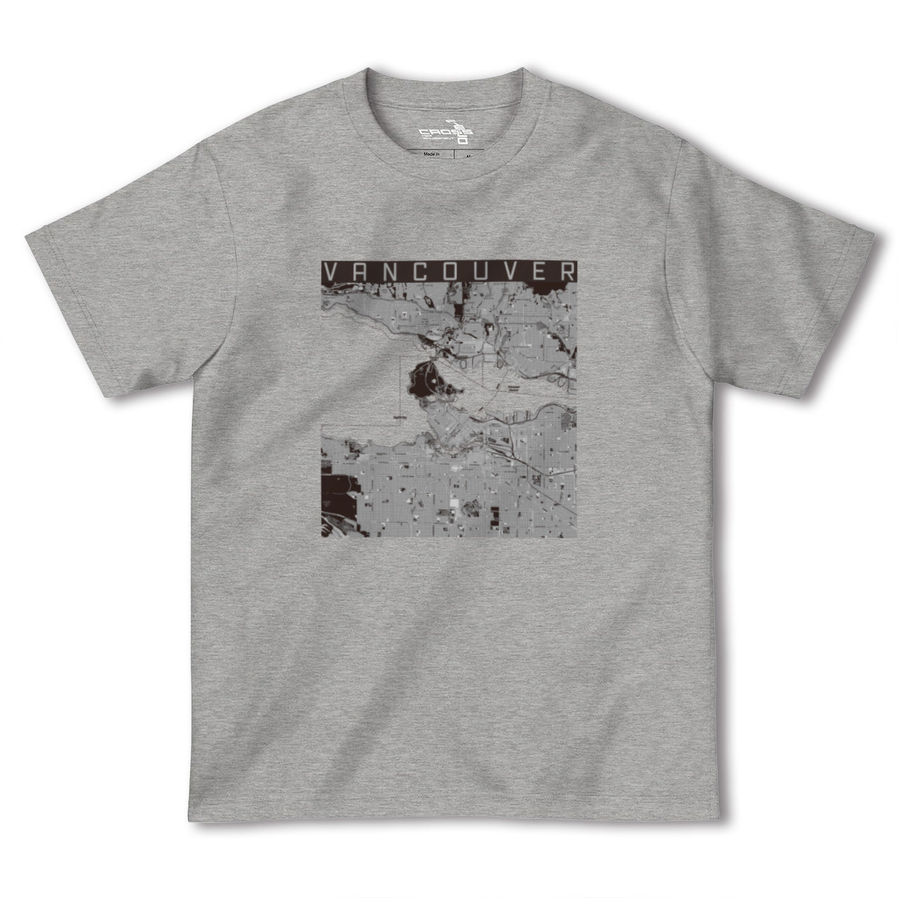 【バンクーバー(カナダ)】地図柄ヘビーウェイトTシャツ