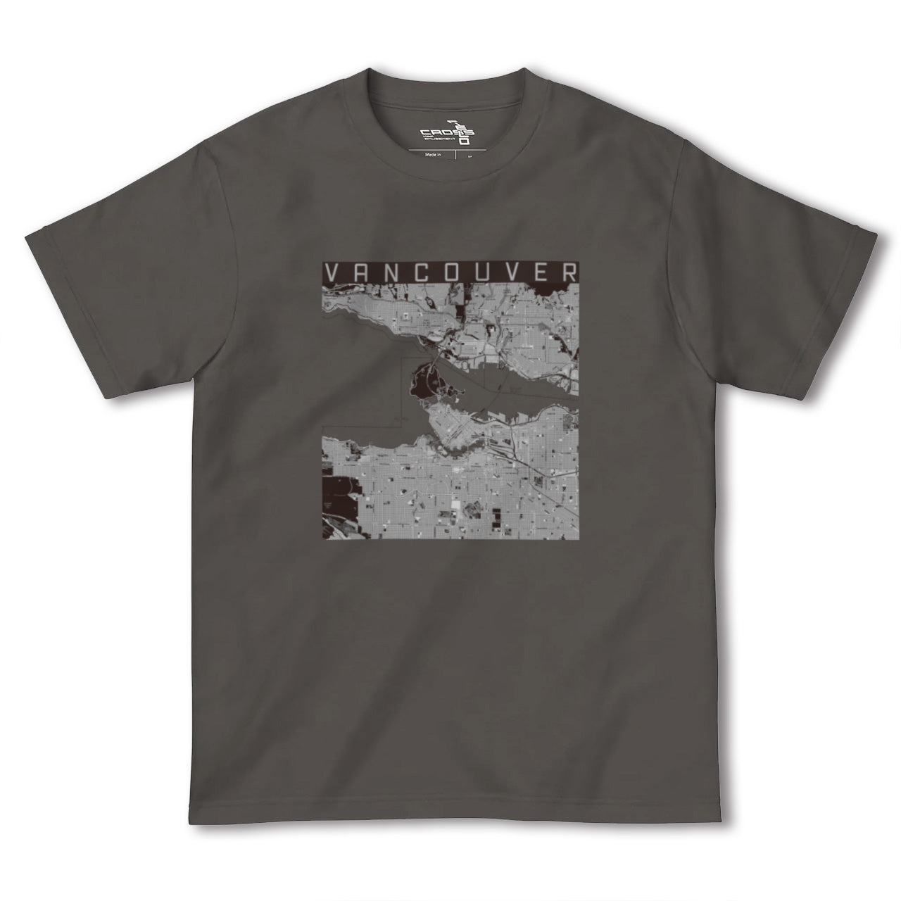 【バンクーバー(カナダ)】地図柄ヘビーウェイトTシャツ