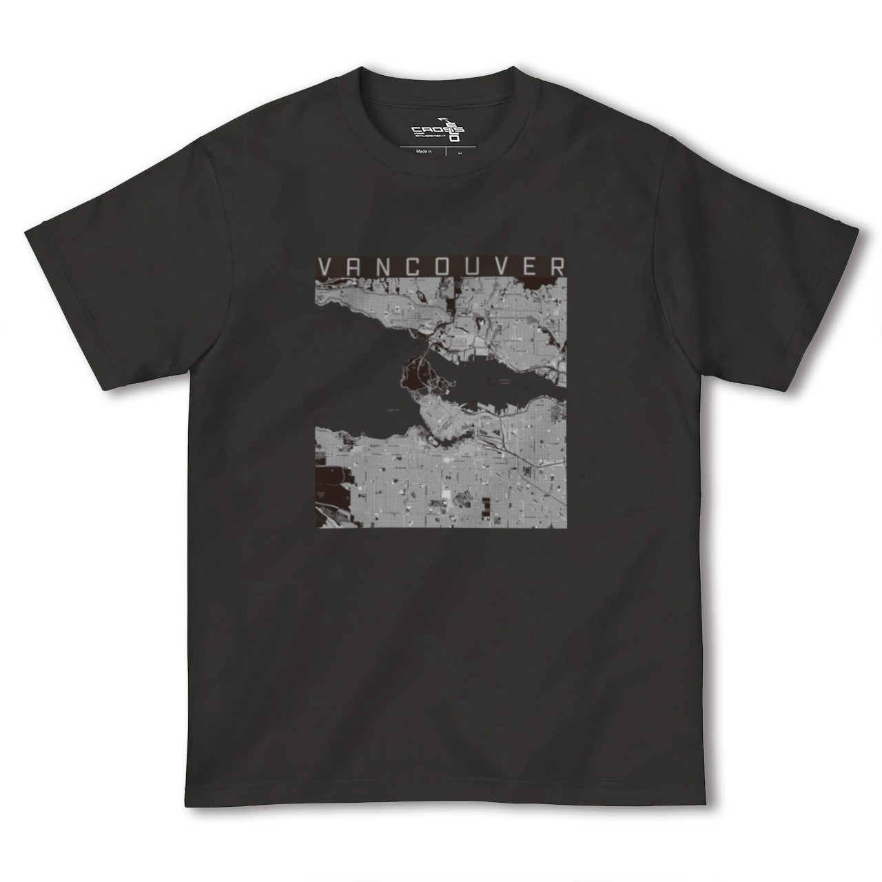 【バンクーバー(カナダ)】地図柄ヘビーウェイトTシャツ