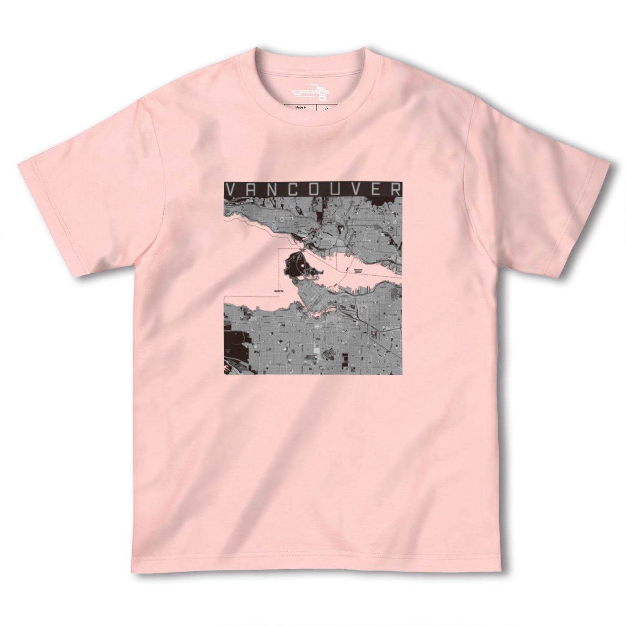 【バンクーバー(カナダ)】地図柄ヘビーウェイトTシャツ