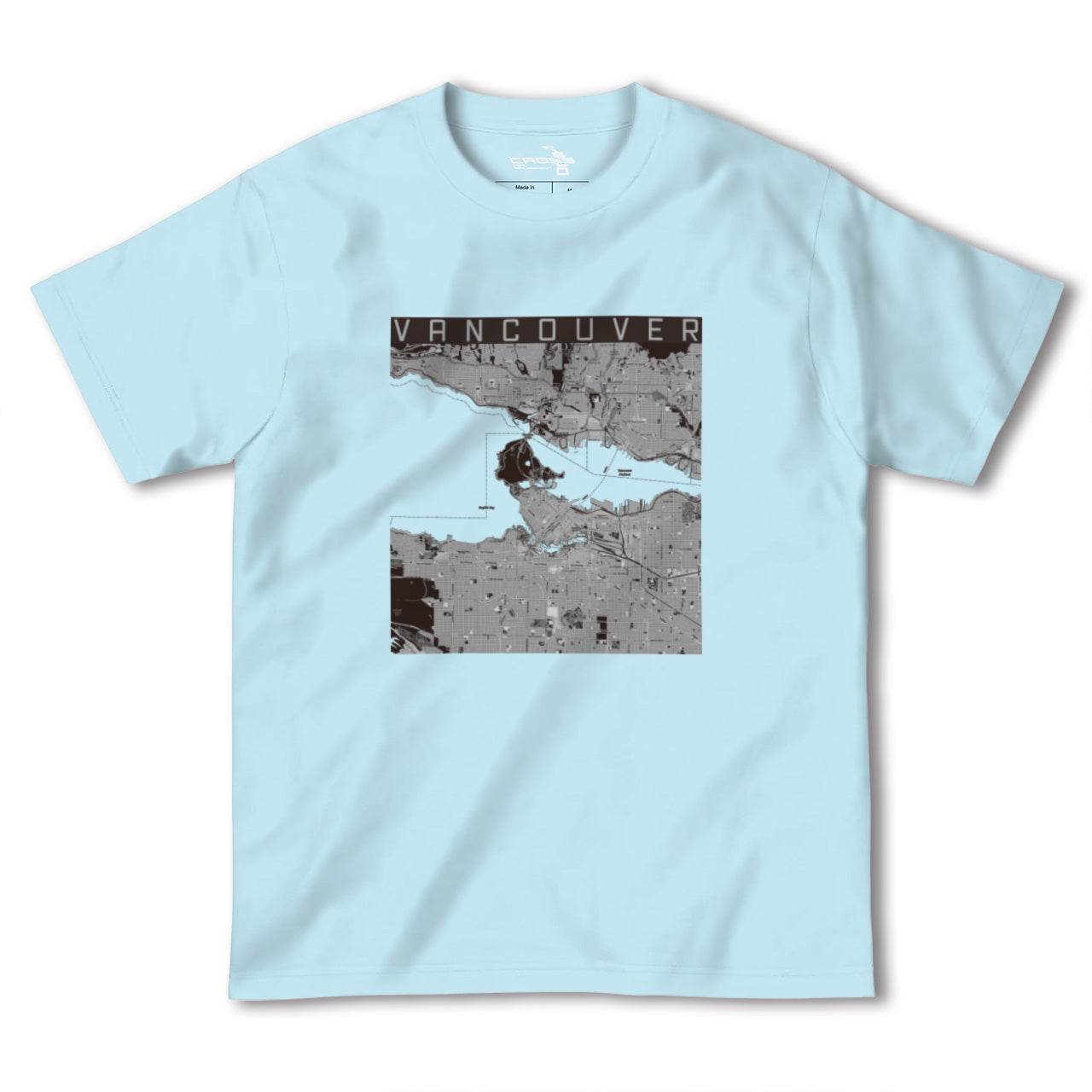 【バンクーバー(カナダ)】地図柄ヘビーウェイトTシャツ