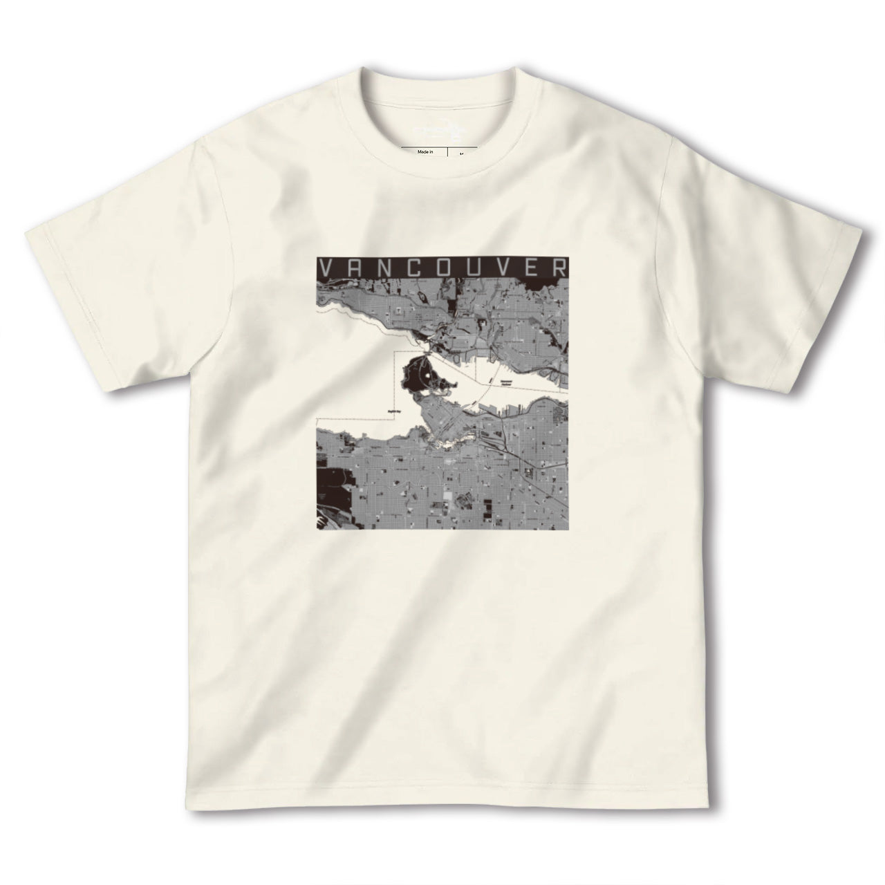 【バンクーバー(カナダ)】地図柄ヘビーウェイトTシャツ