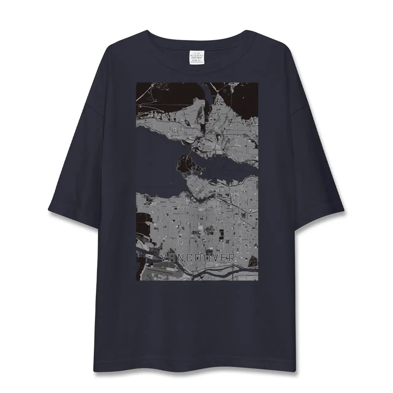 【バンクーバー(カナダ)】地図柄ビッグシルエットTシャツ