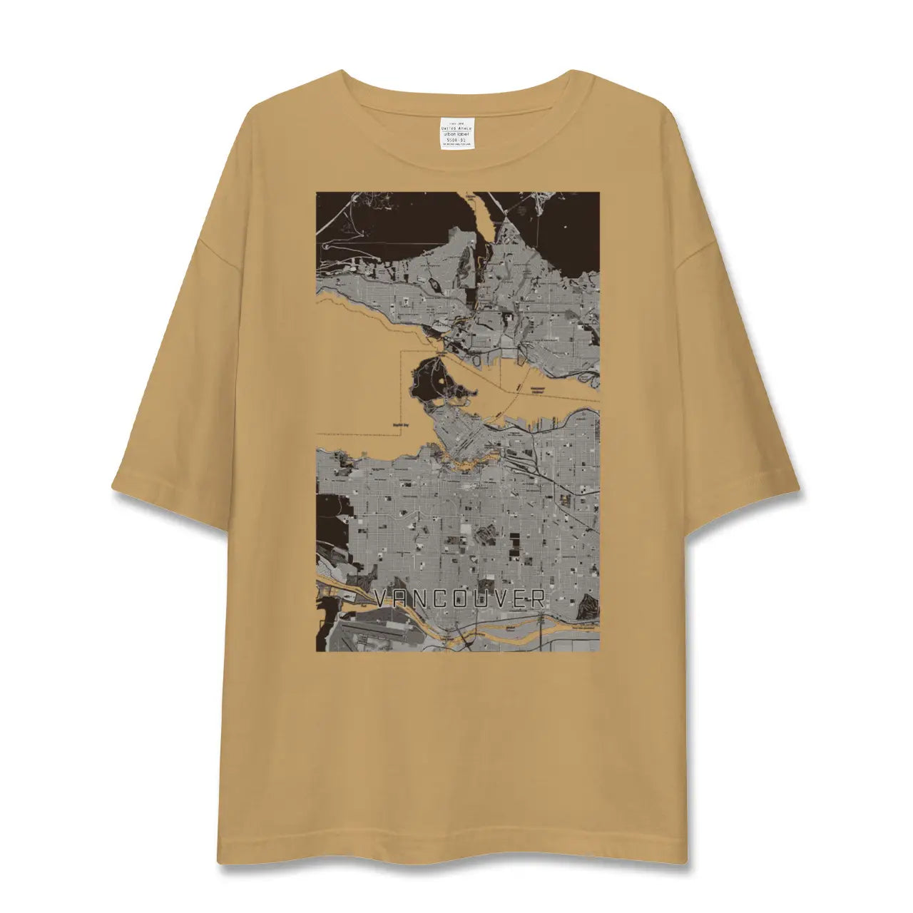【バンクーバー(カナダ)】地図柄ビッグシルエットTシャツ