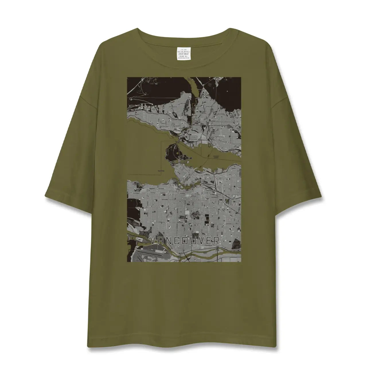 【バンクーバー(カナダ)】地図柄ビッグシルエットTシャツ