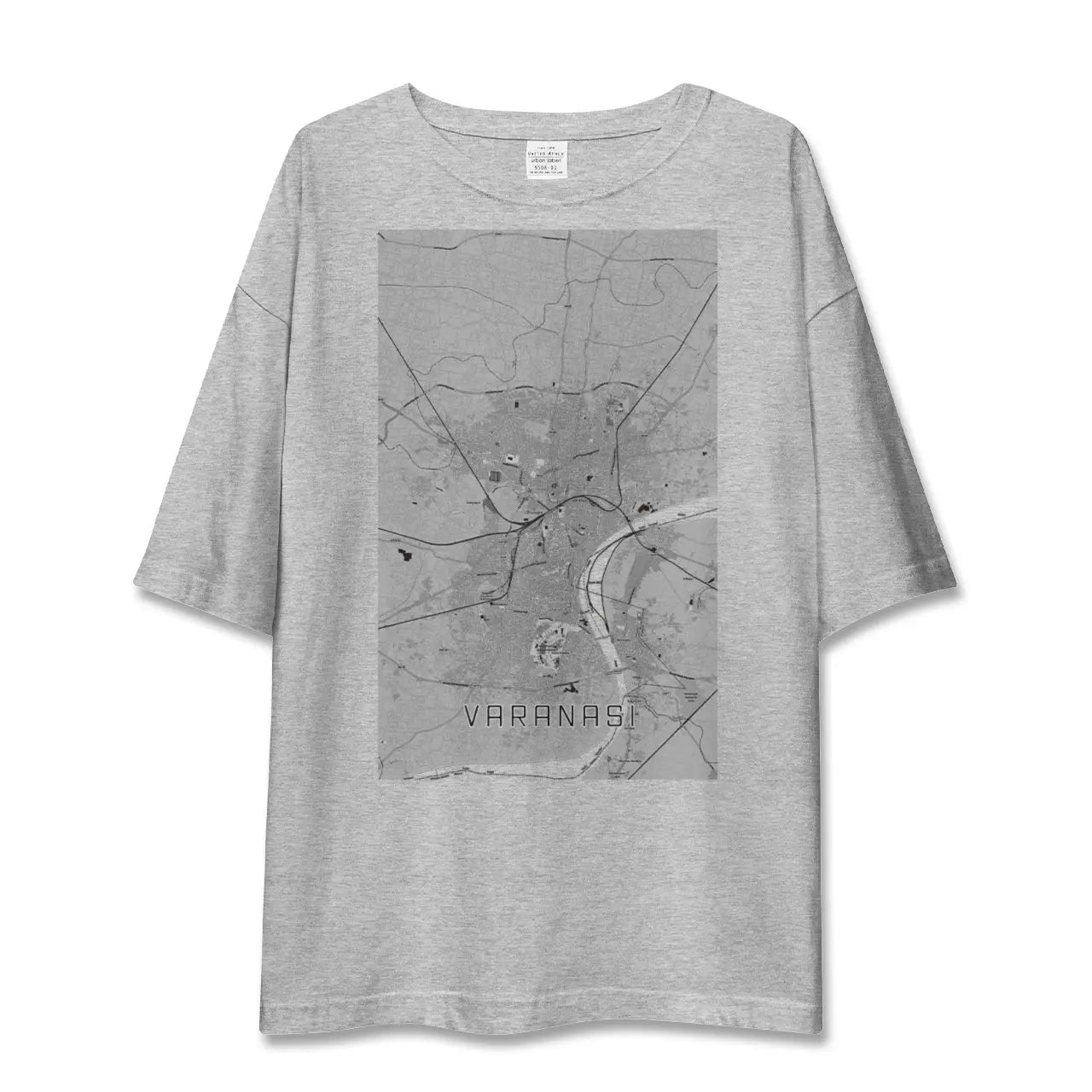 【ヴァーラーナシー(インド)】地図柄ビッグシルエットTシャツ