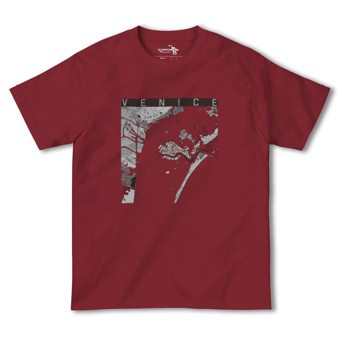 【ヴェネツィア(イタリア)】地図柄ヘビーウェイトTシャツ