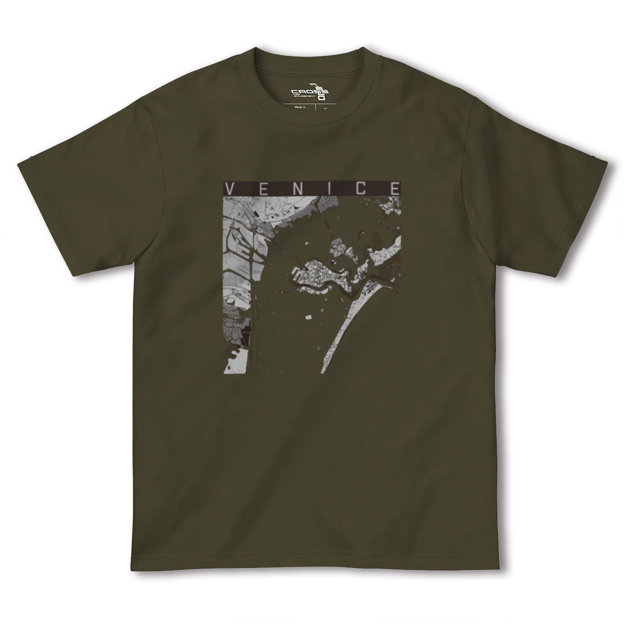 【ヴェネツィア(イタリア)】地図柄ヘビーウェイトTシャツ
