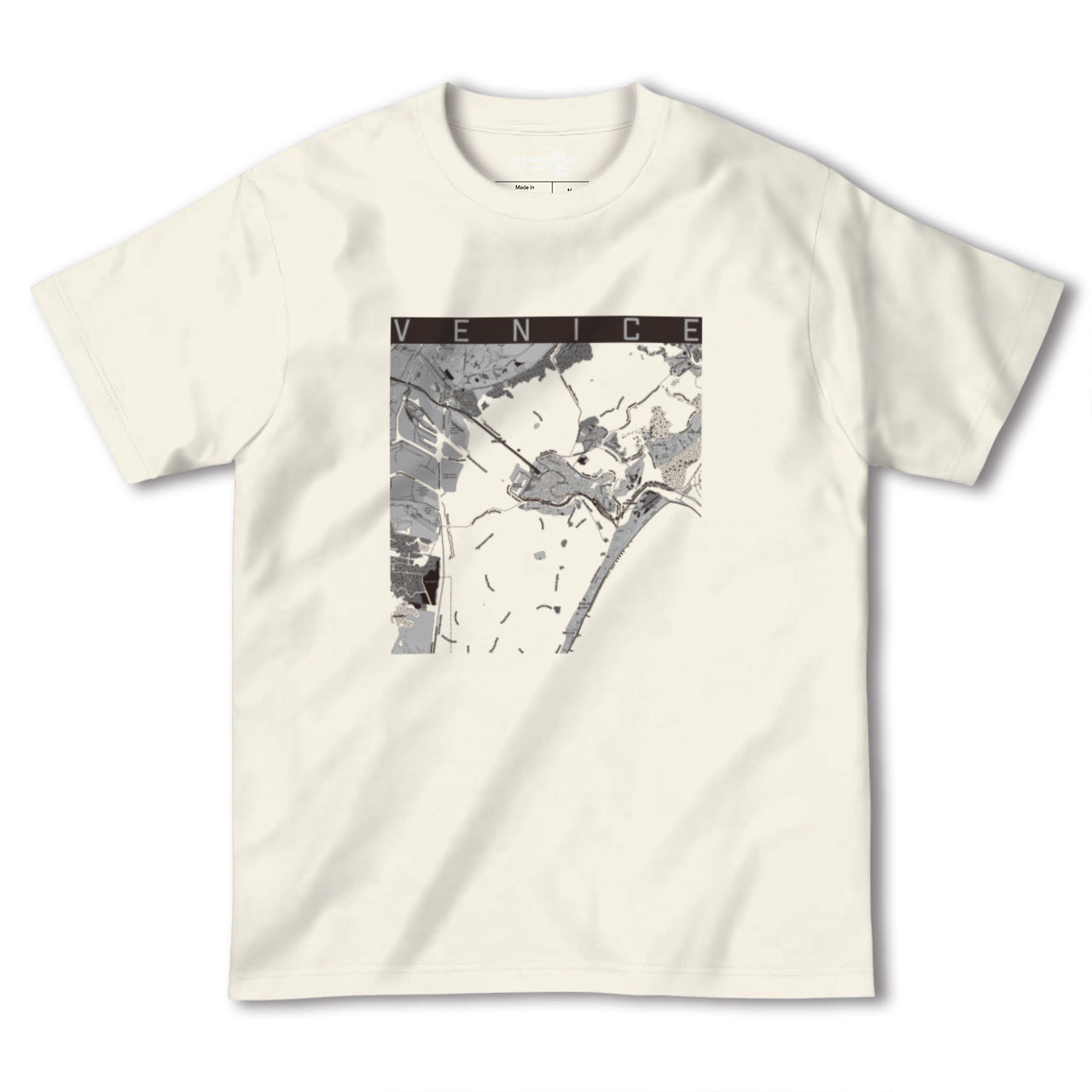 【ヴェネツィア(イタリア)】地図柄ヘビーウェイトTシャツ