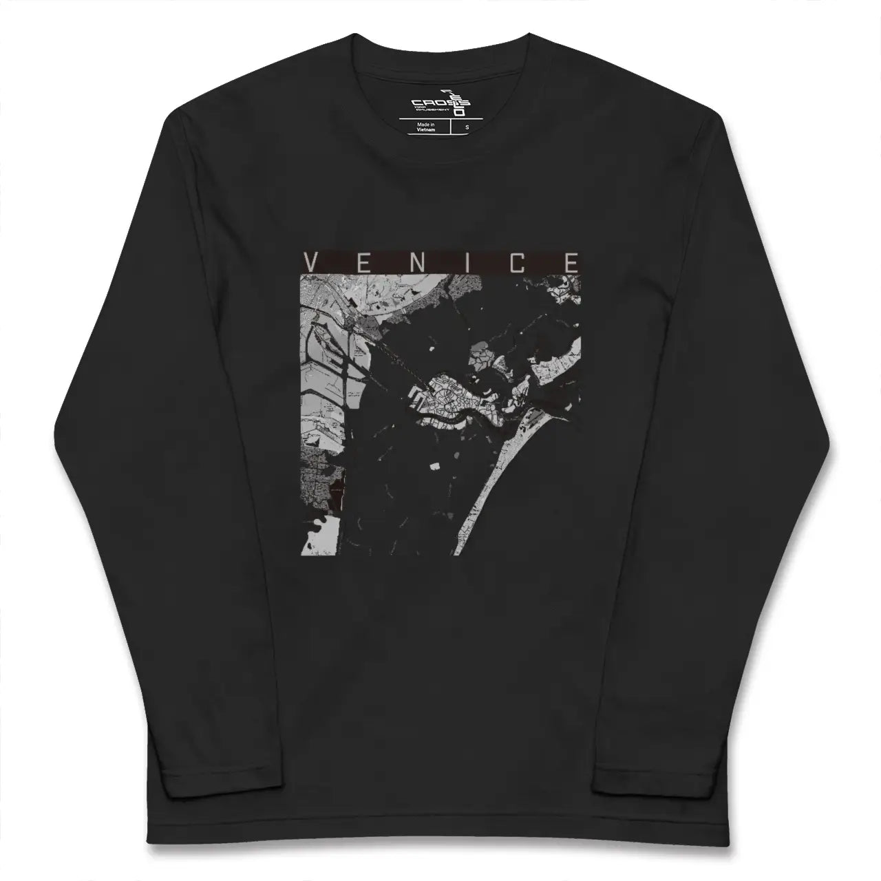 【ヴェネツィア(イタリア)】地図柄ロングスリーブTシャツ