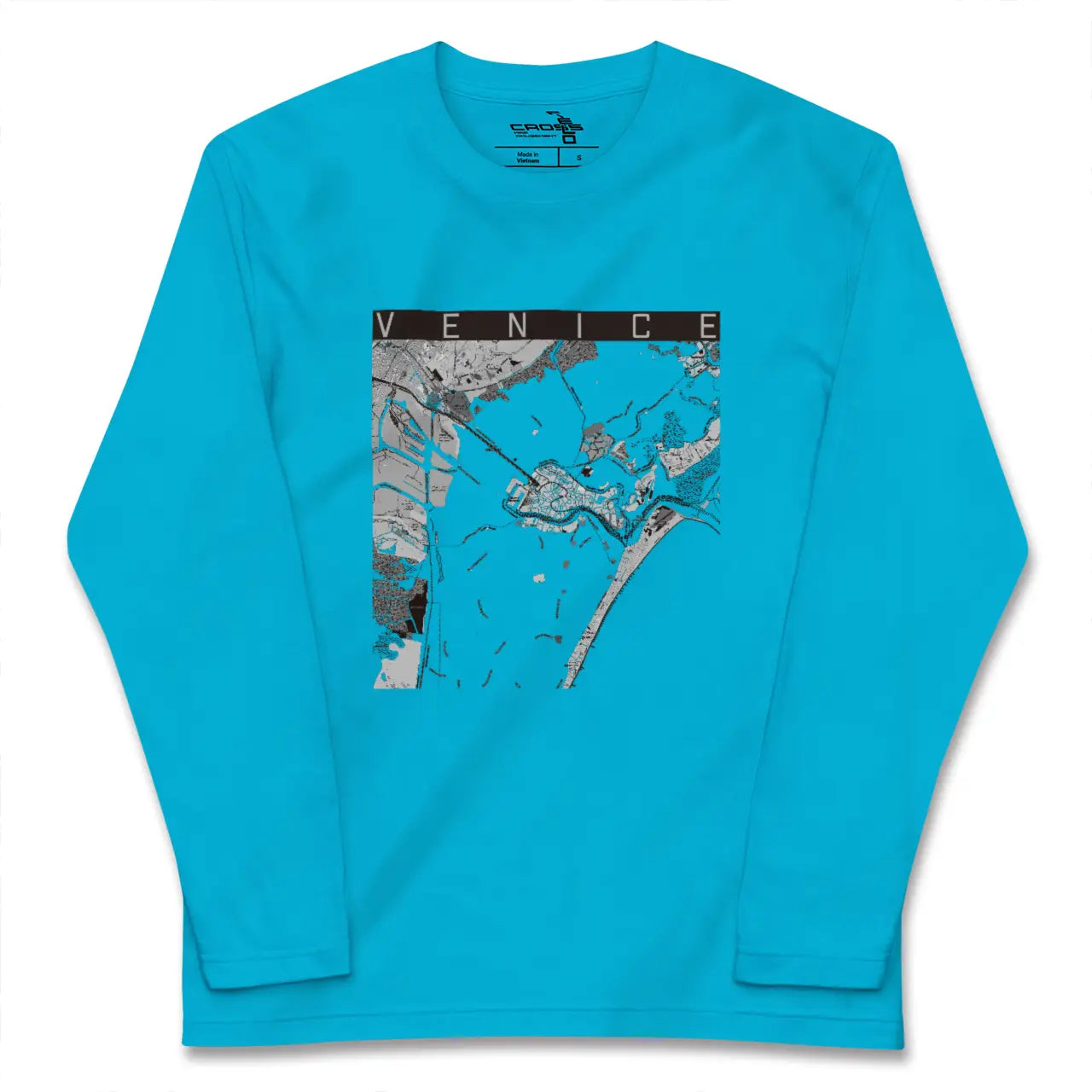 【ヴェネツィア(イタリア)】地図柄ロングスリーブTシャツ