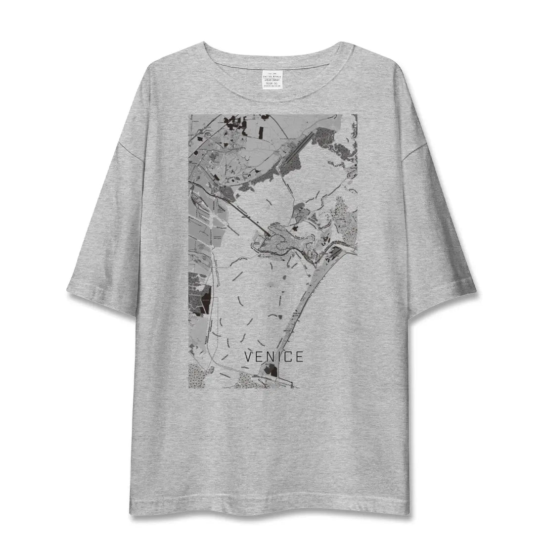 【ヴェネツィア(イタリア)】地図柄ビッグシルエットTシャツ