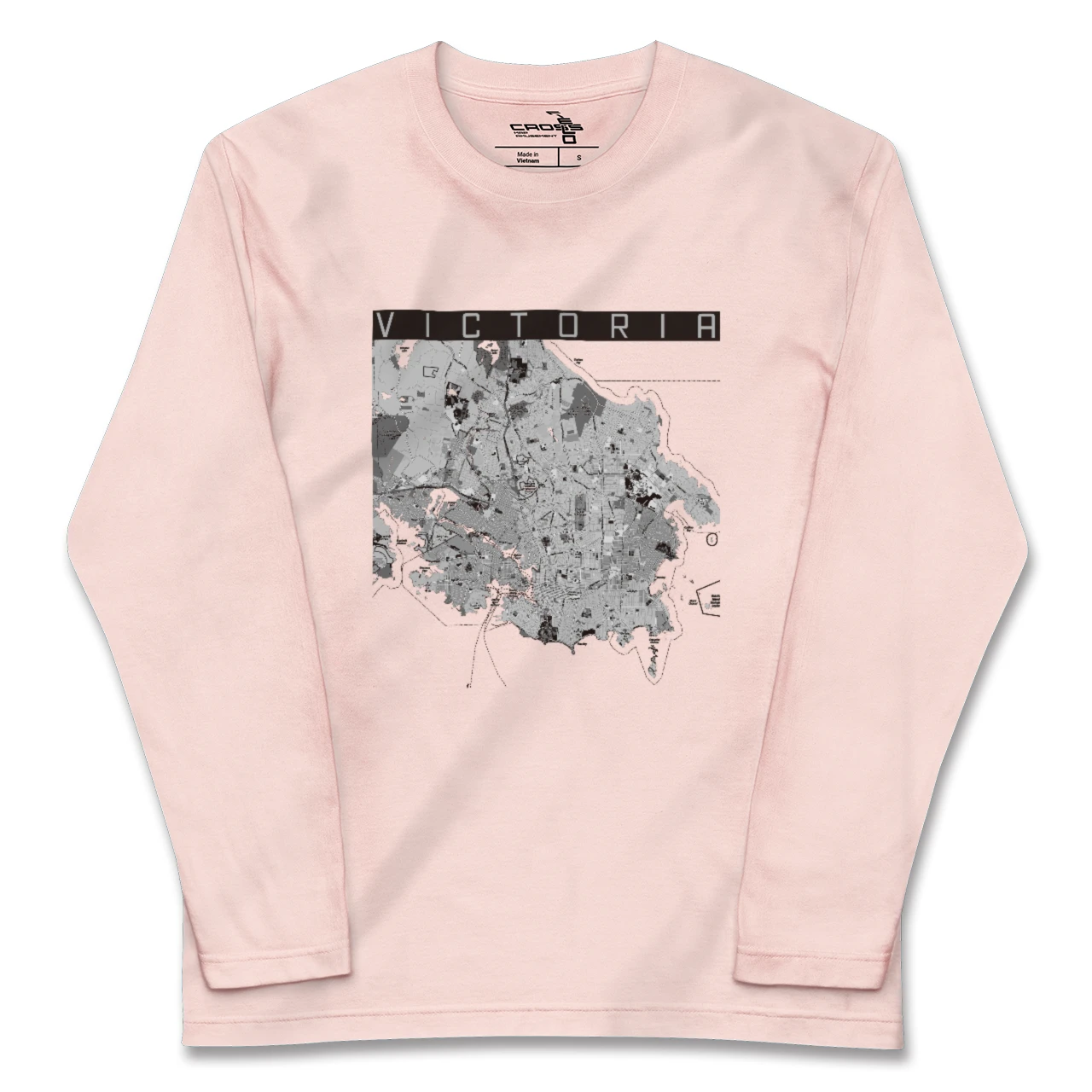 【ビクトリア(カナダ)】地図柄ロングスリーブTシャツ