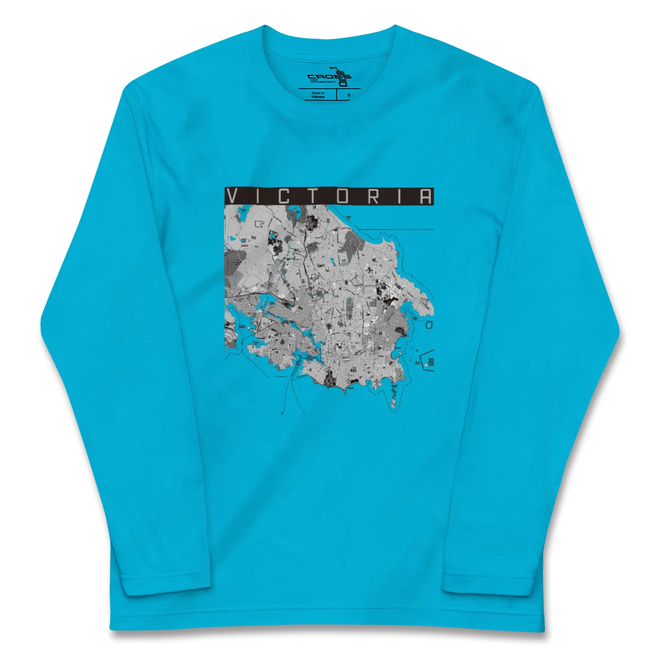 【ビクトリア(カナダ)】地図柄ロングスリーブTシャツ