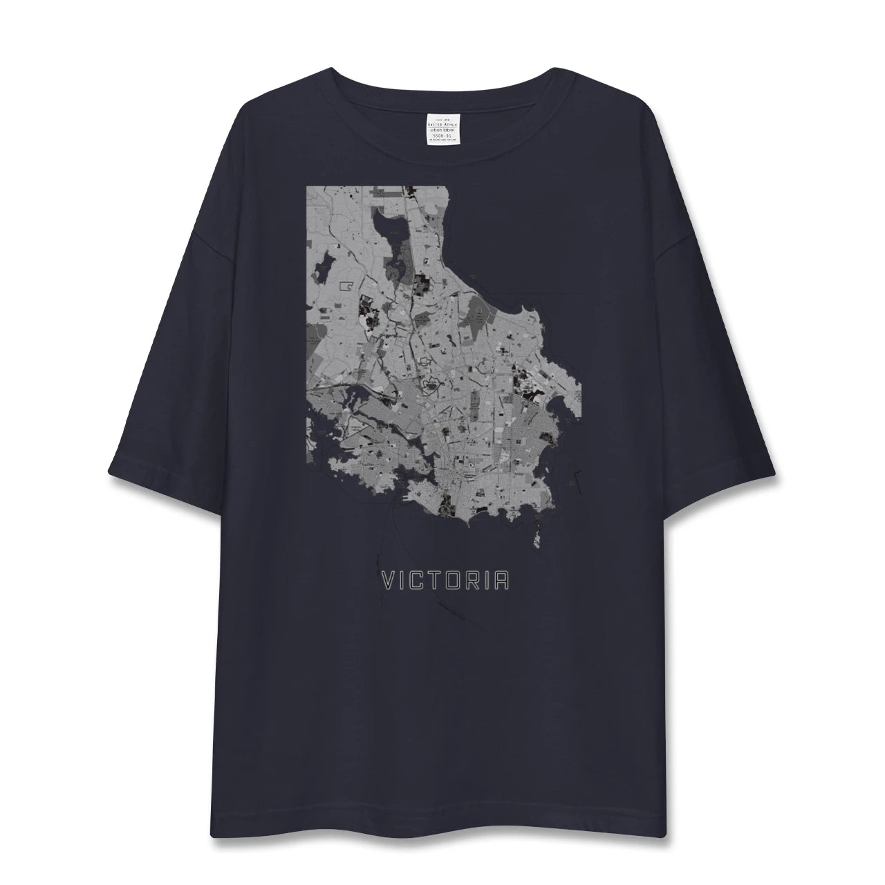 【ビクトリア(カナダ)】地図柄ビッグシルエットTシャツ